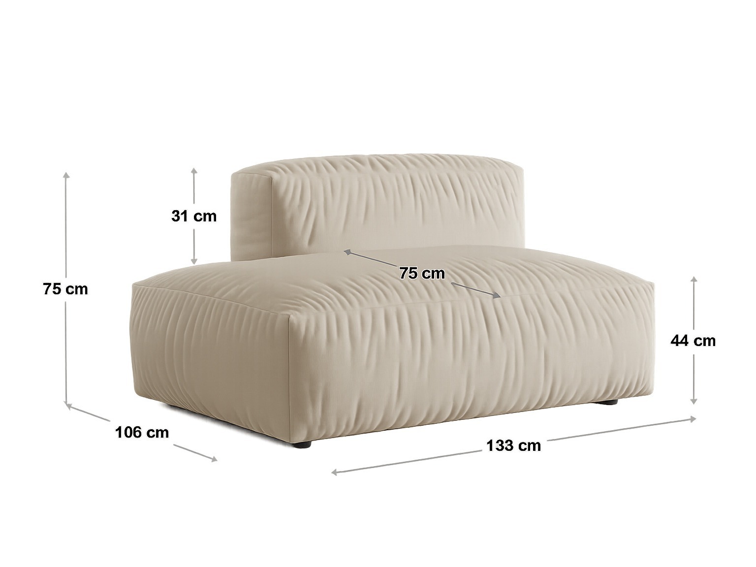 Modularna fotelja Sorcoro 102 (Boston Black)