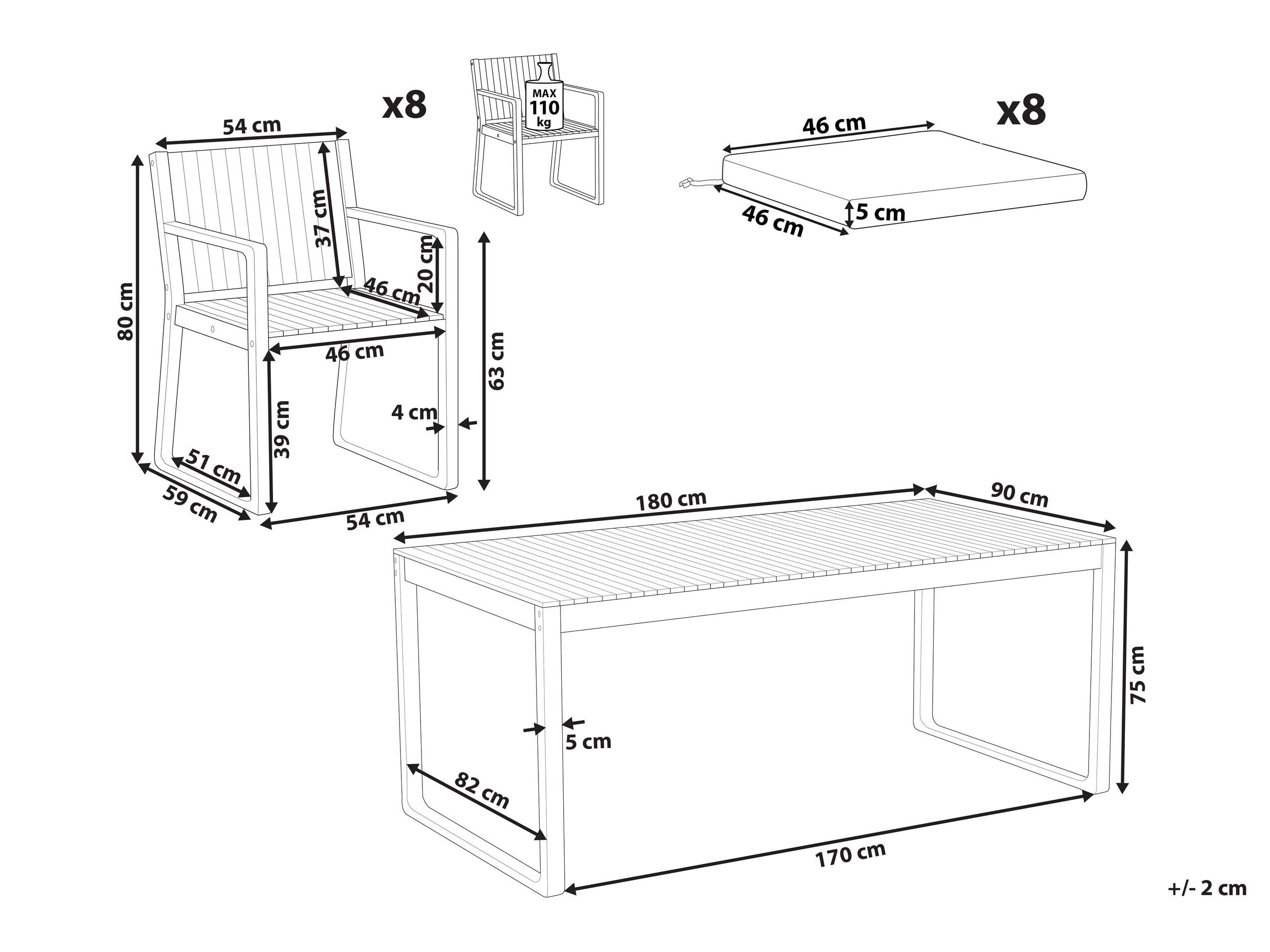 Set stola i stolica Berwyn 3235 (Zelena)