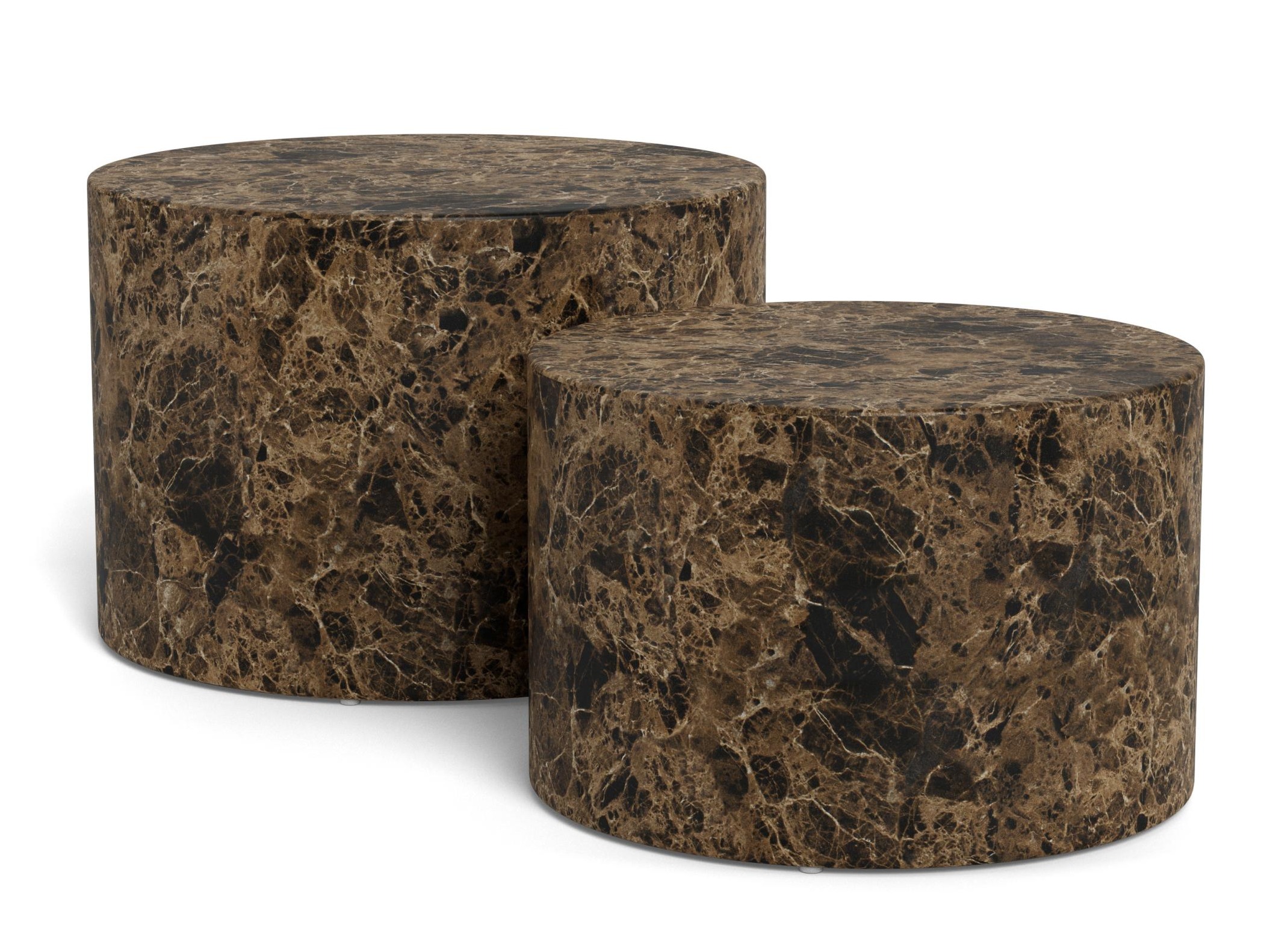 Set stolića za kavu Norsica 800 (Smeđi mramor)