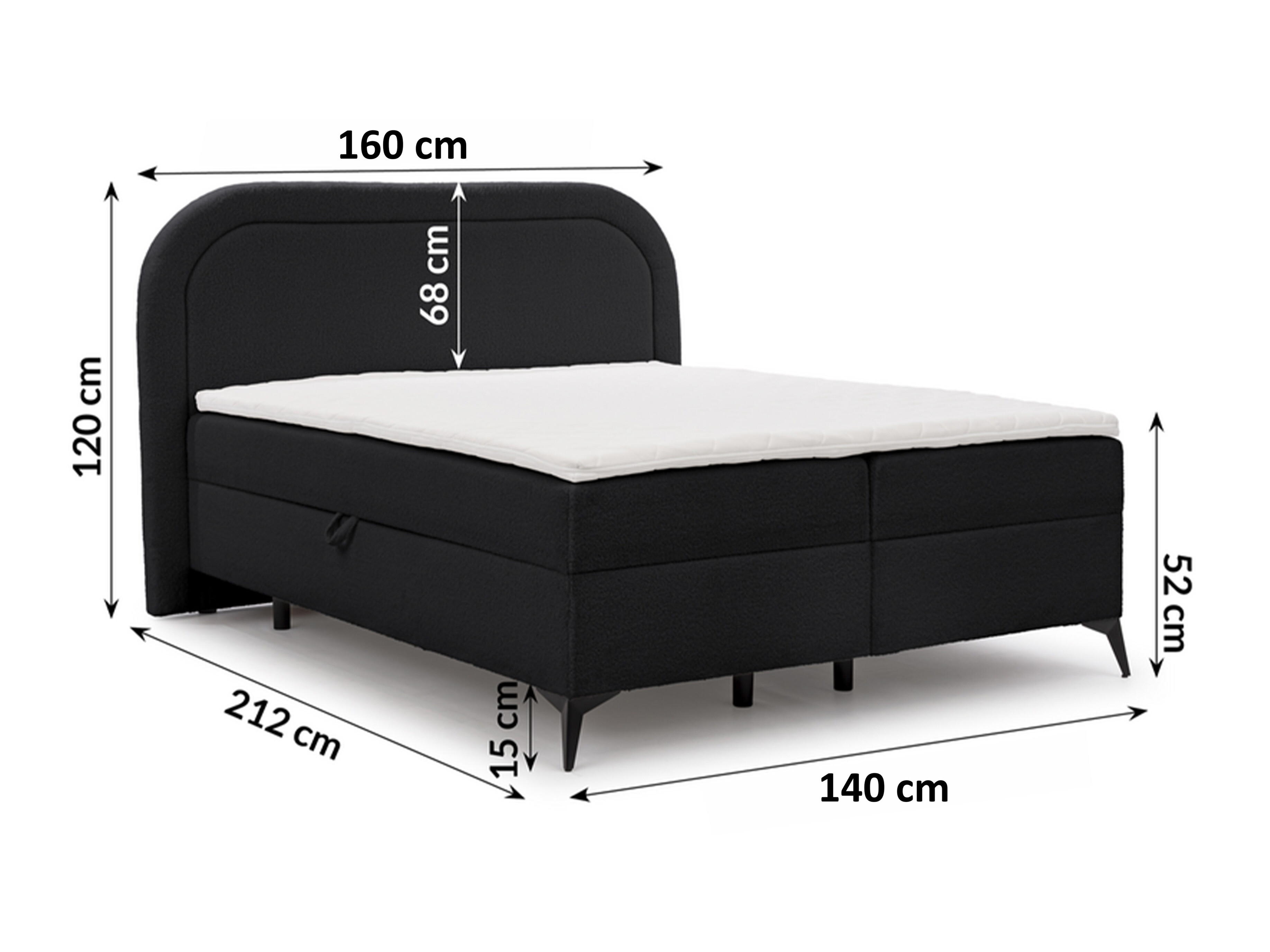 Boxspring krevet Rocklin 115 (Quelle 54)