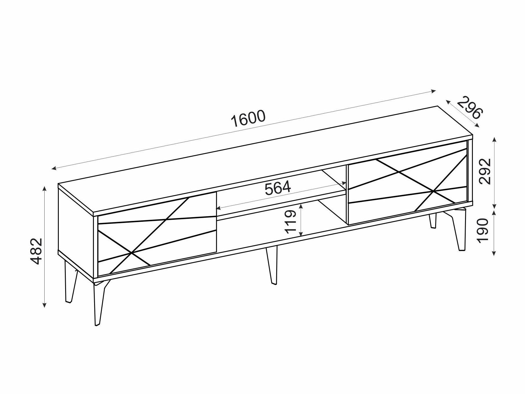 TV stol Kailua 2535 (Antracit)