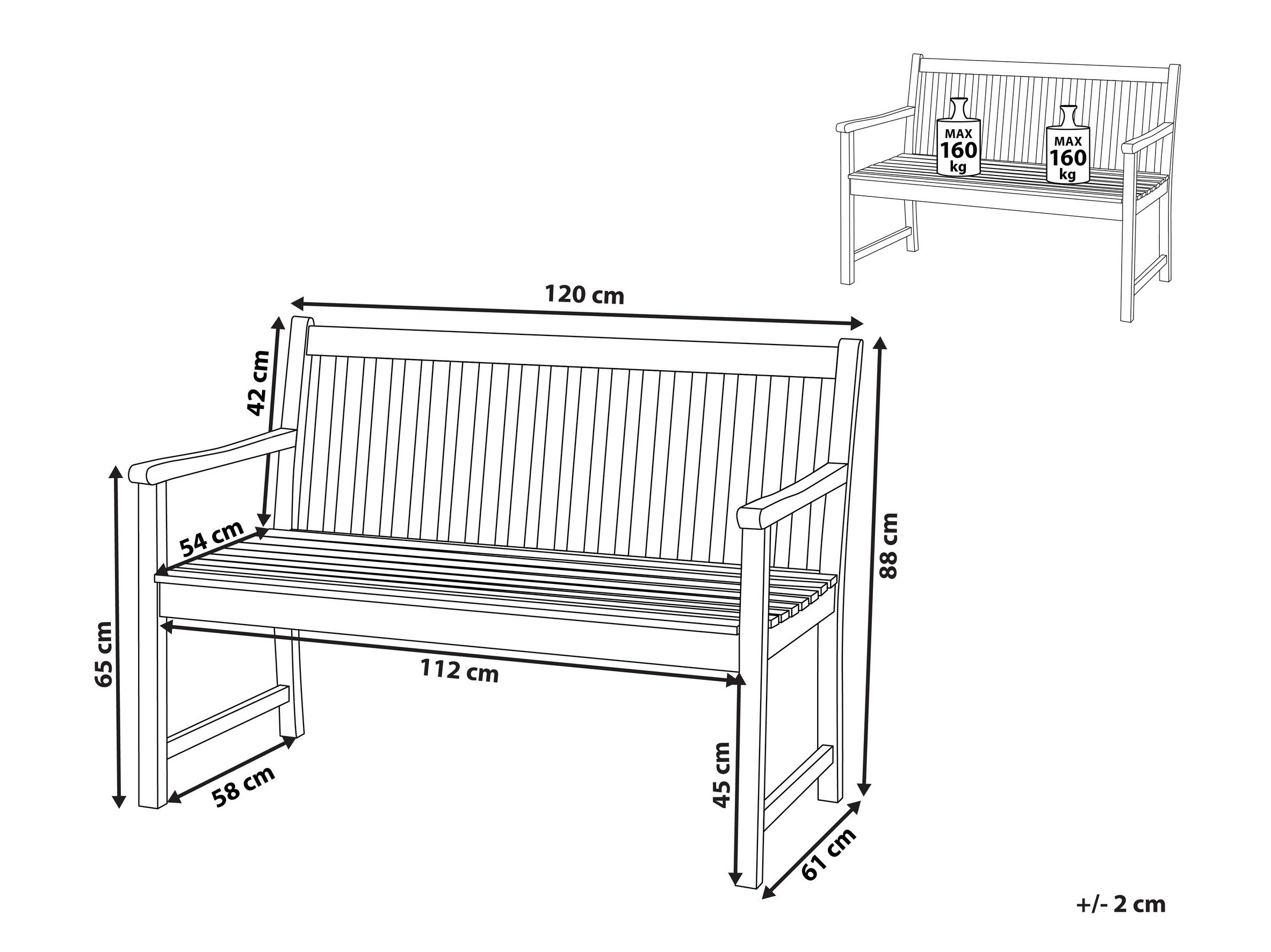 Vrtna klupa Berwyn 3237
