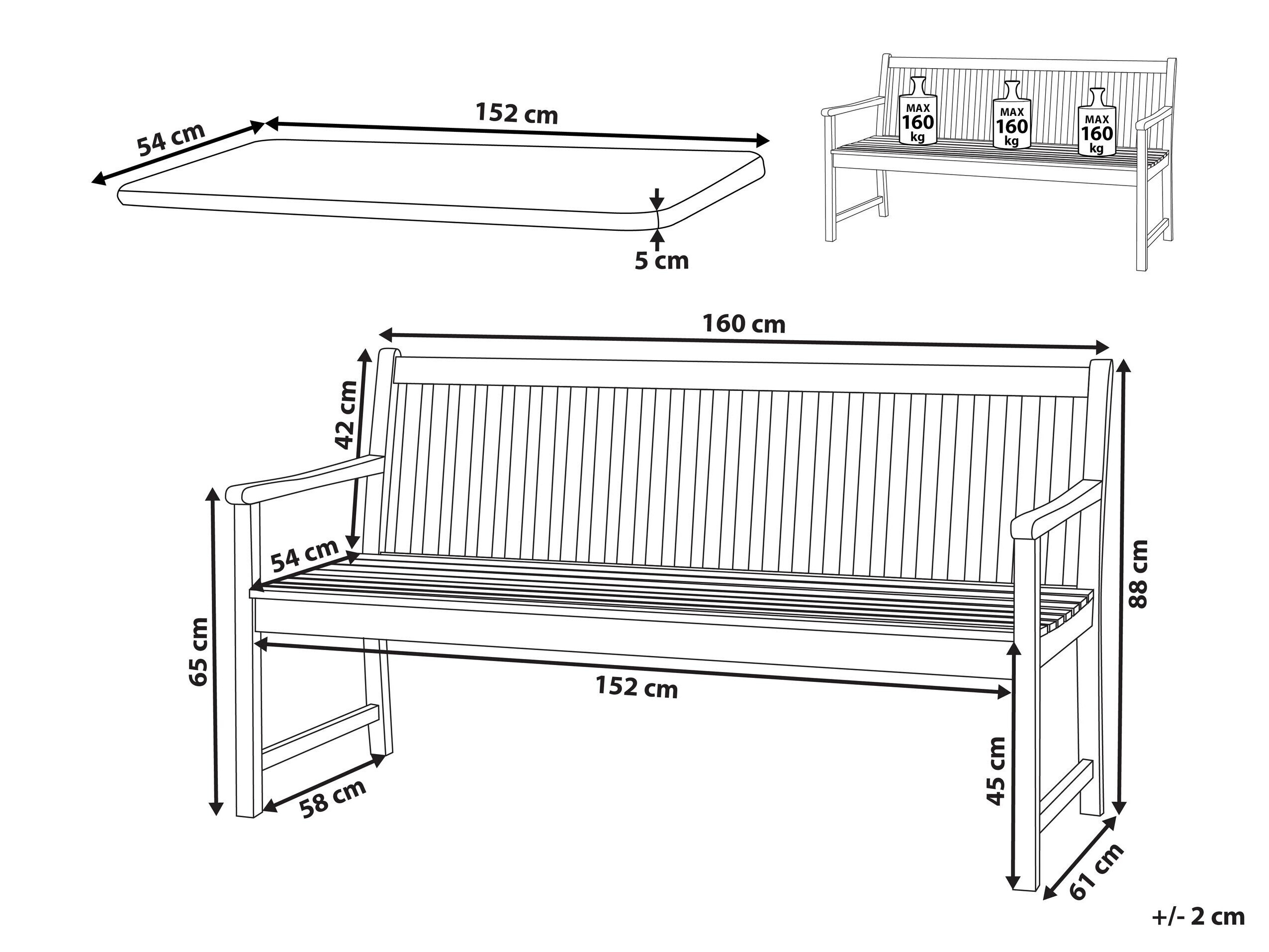 Vrtna klupa Berwyn 3248 (Bijela + Tamno plava)