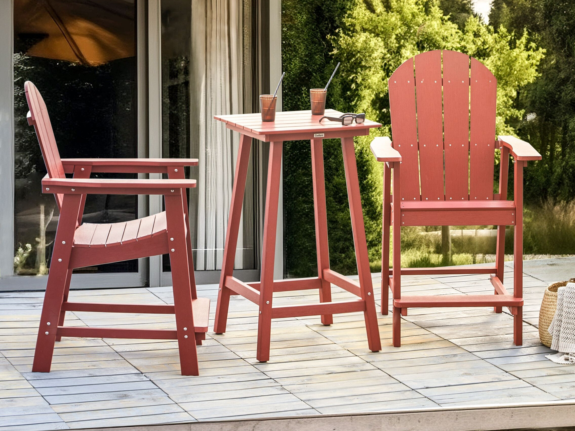 Balkonska garnitura Berwyn 3249 (Crvena)