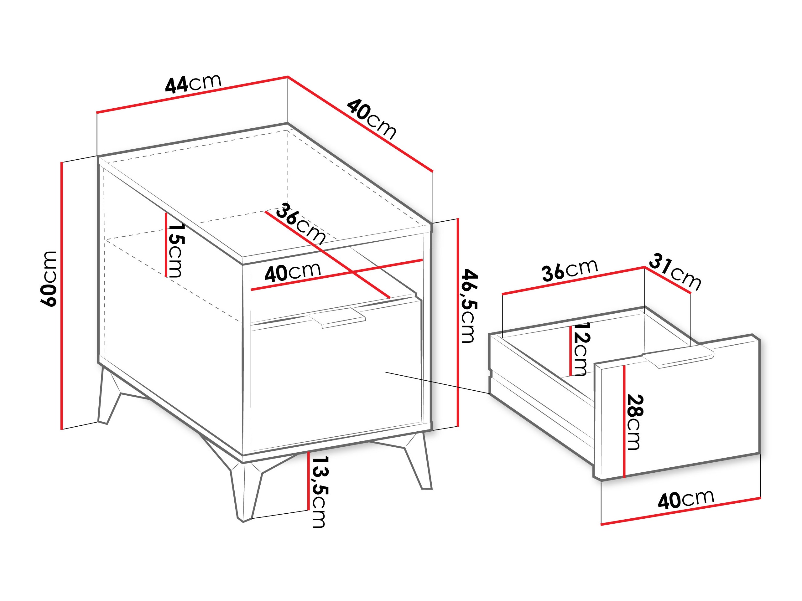 Noćni ormarić Comfivo Enoteo 105