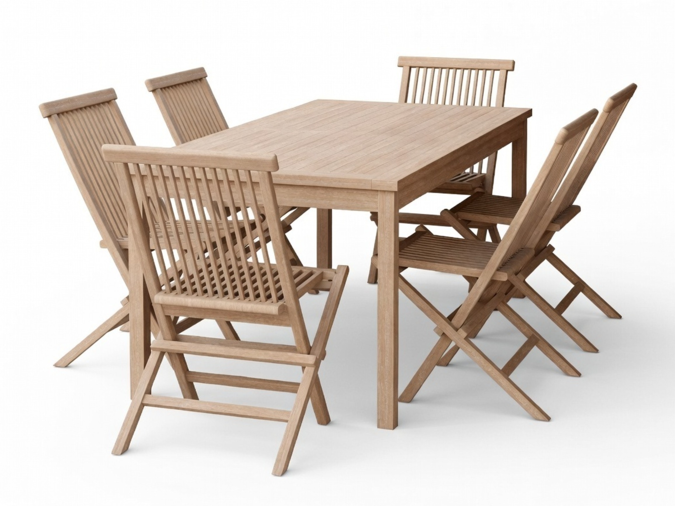 Set stola i stolica Nunova 144 (Svijetlo drvo)