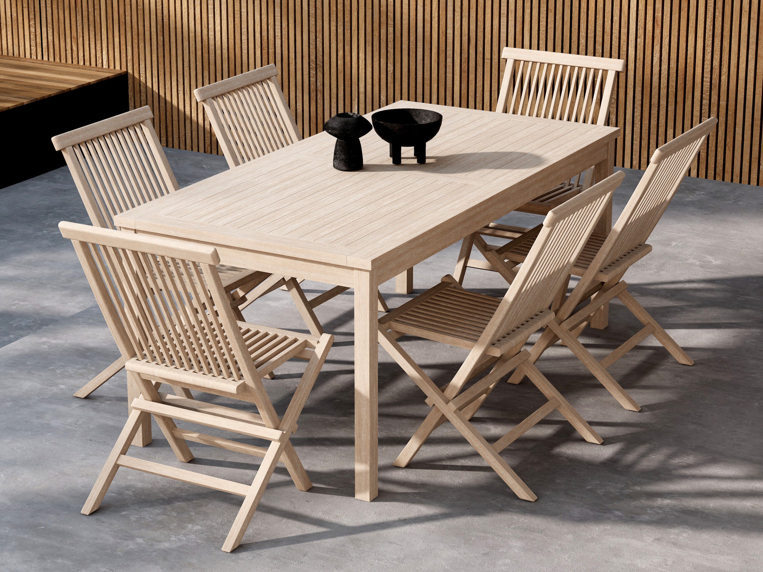 Set stola i stolica Nunova 144 (Svijetlo drvo)