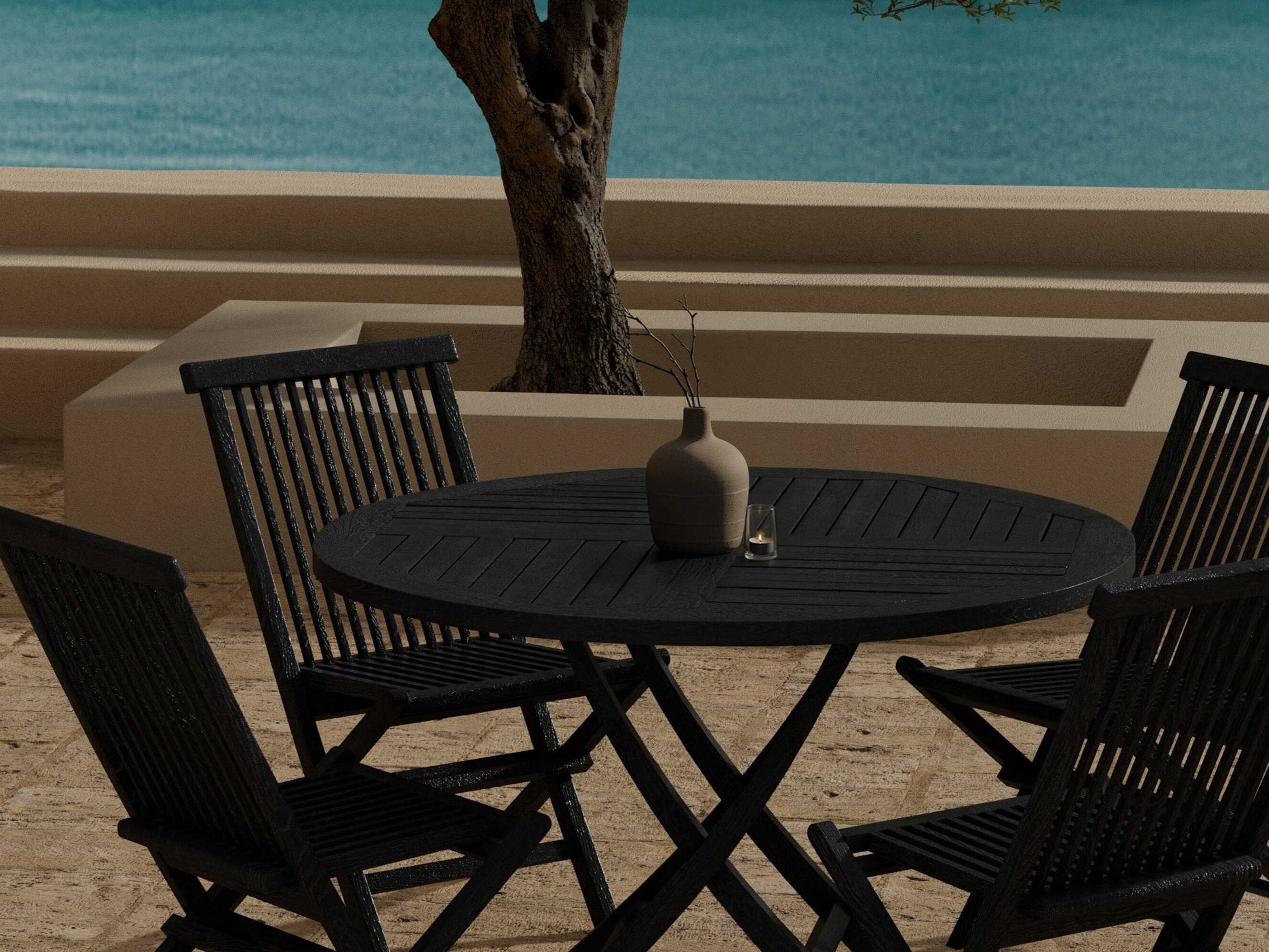 Set stola i stolica Nunova 145 (Crna)