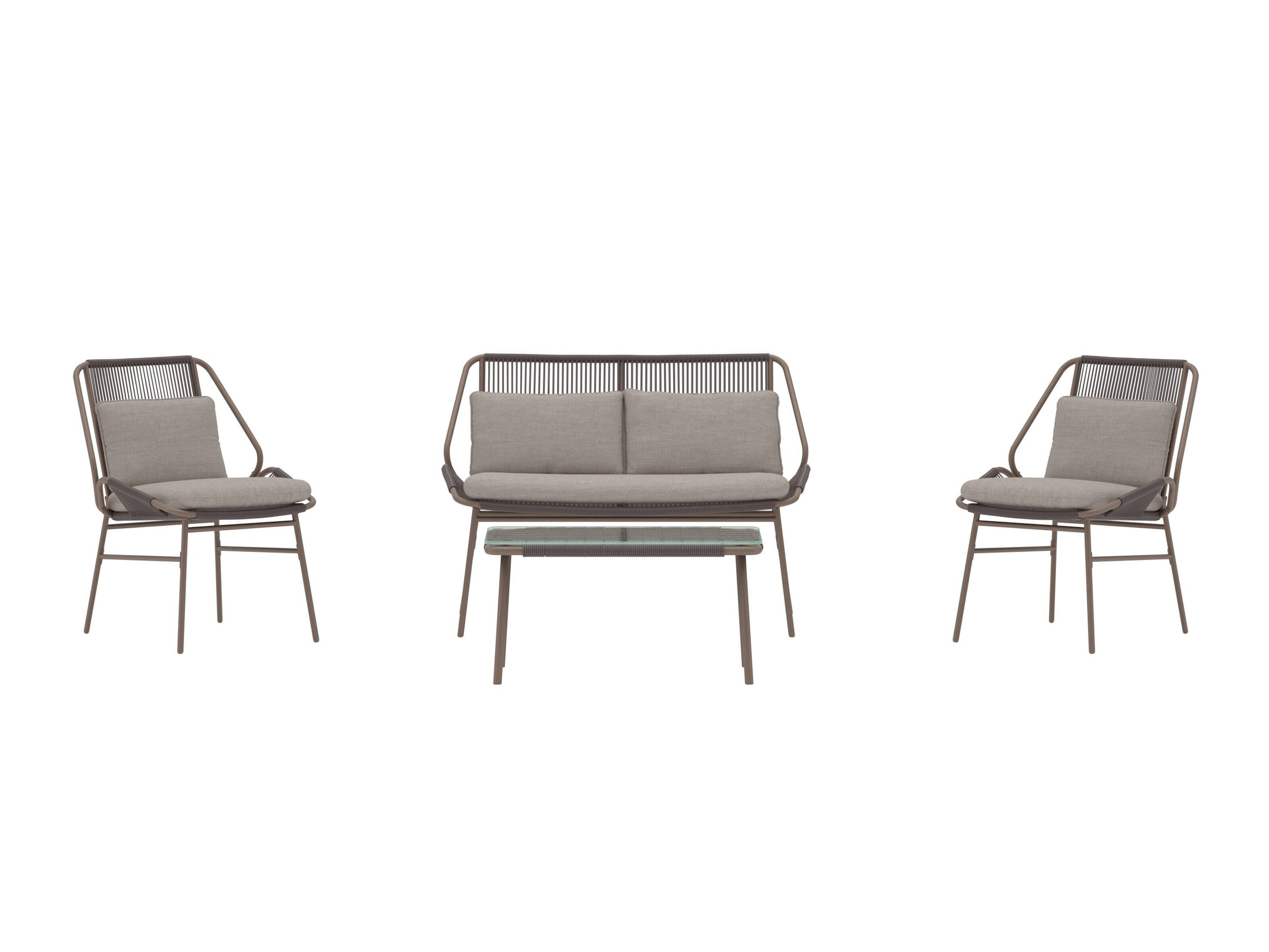 Set vrtnog namještaja Dallas 5169 (Smeđa + Bež)