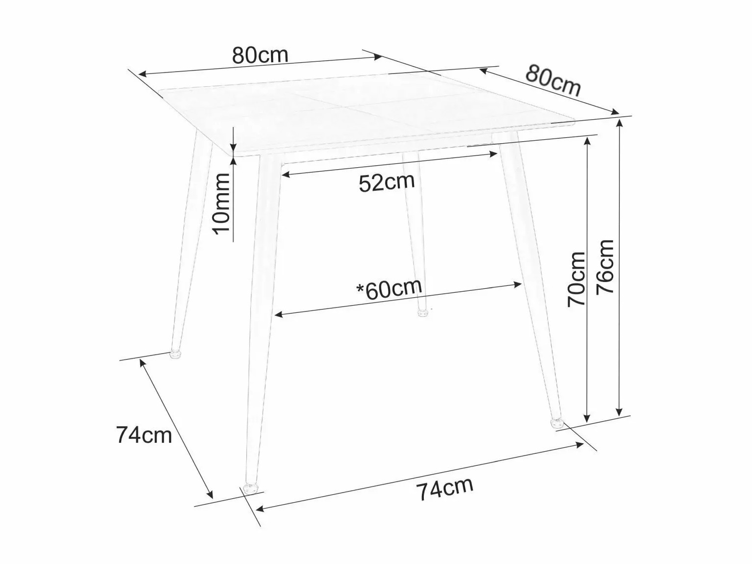 Stol Detroit 876 (Bijeli mramor)