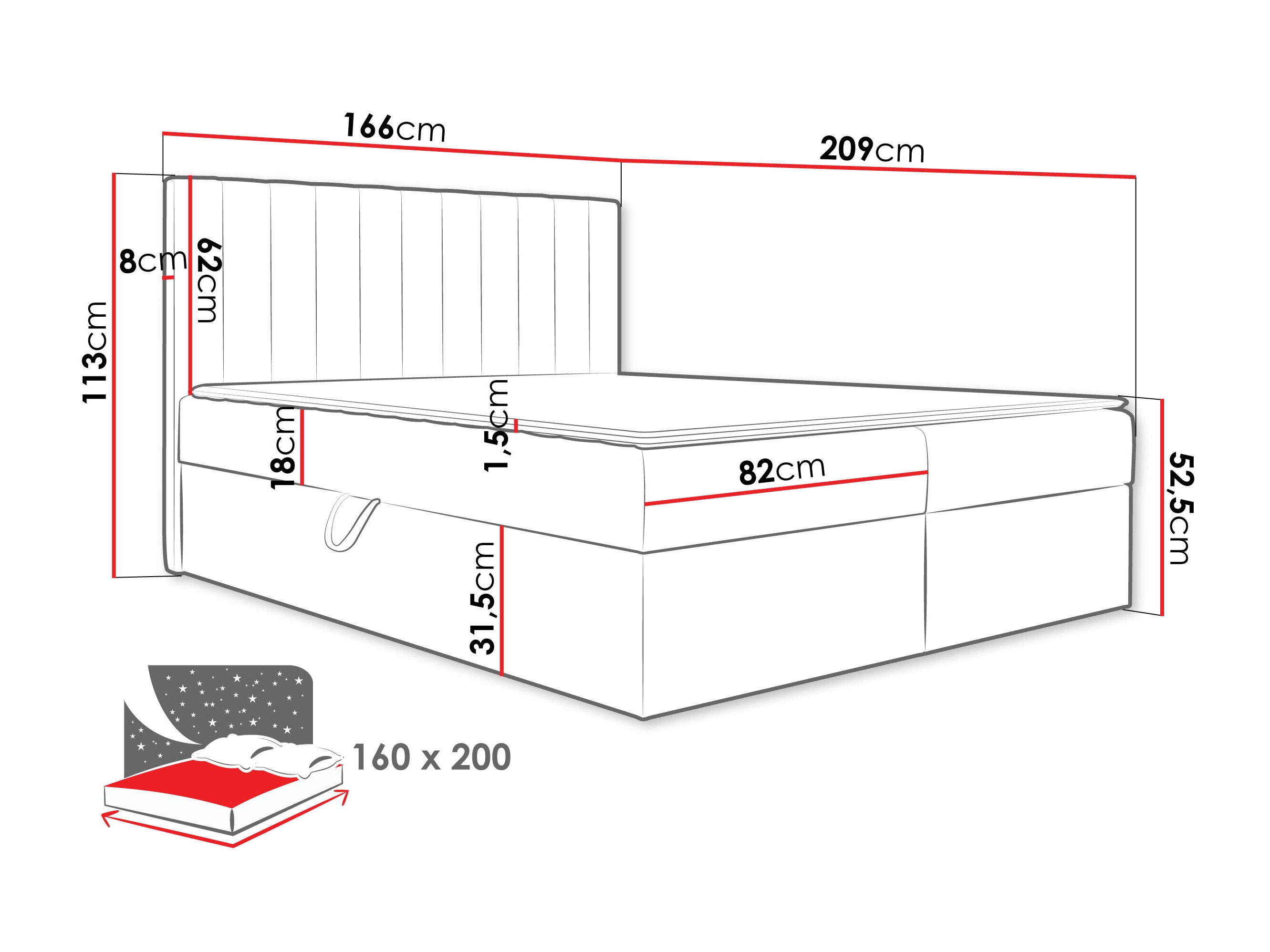 Boxspring krevet Garland 100 (Lima 46)