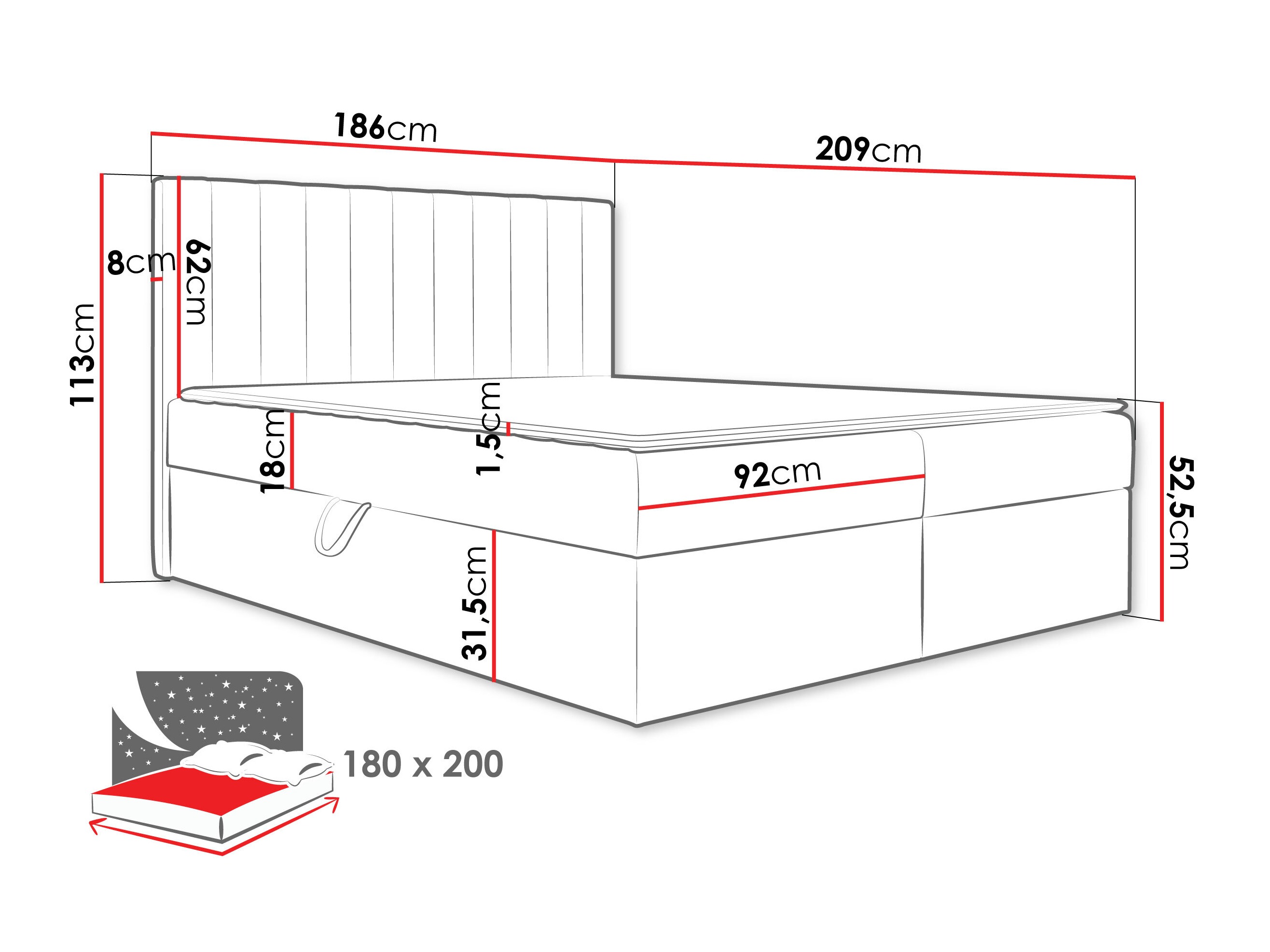 Boxspring krevet Garland 100 (Lima 46)