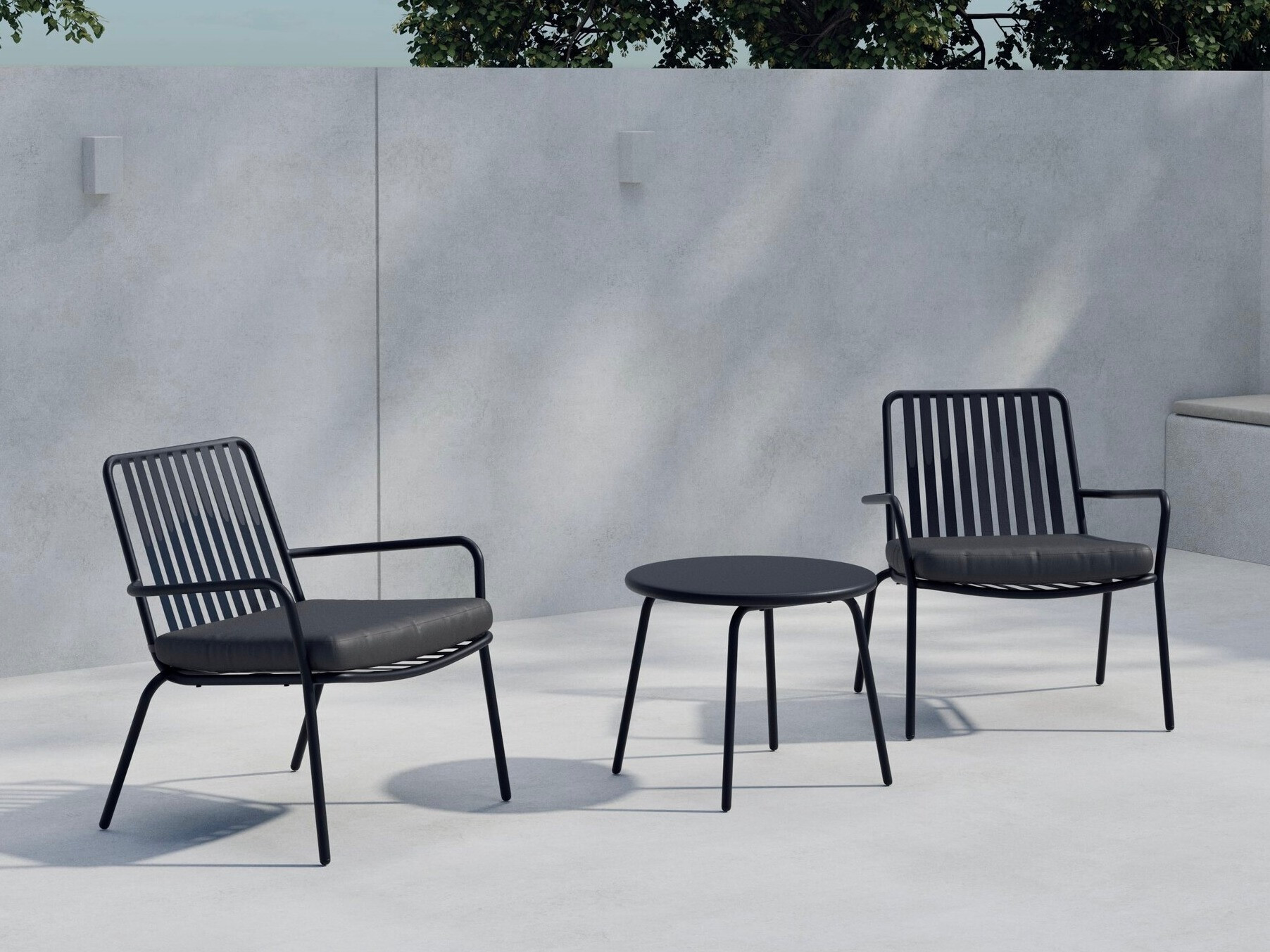 Balkonska garnitura Dallas 5190 (Crna)