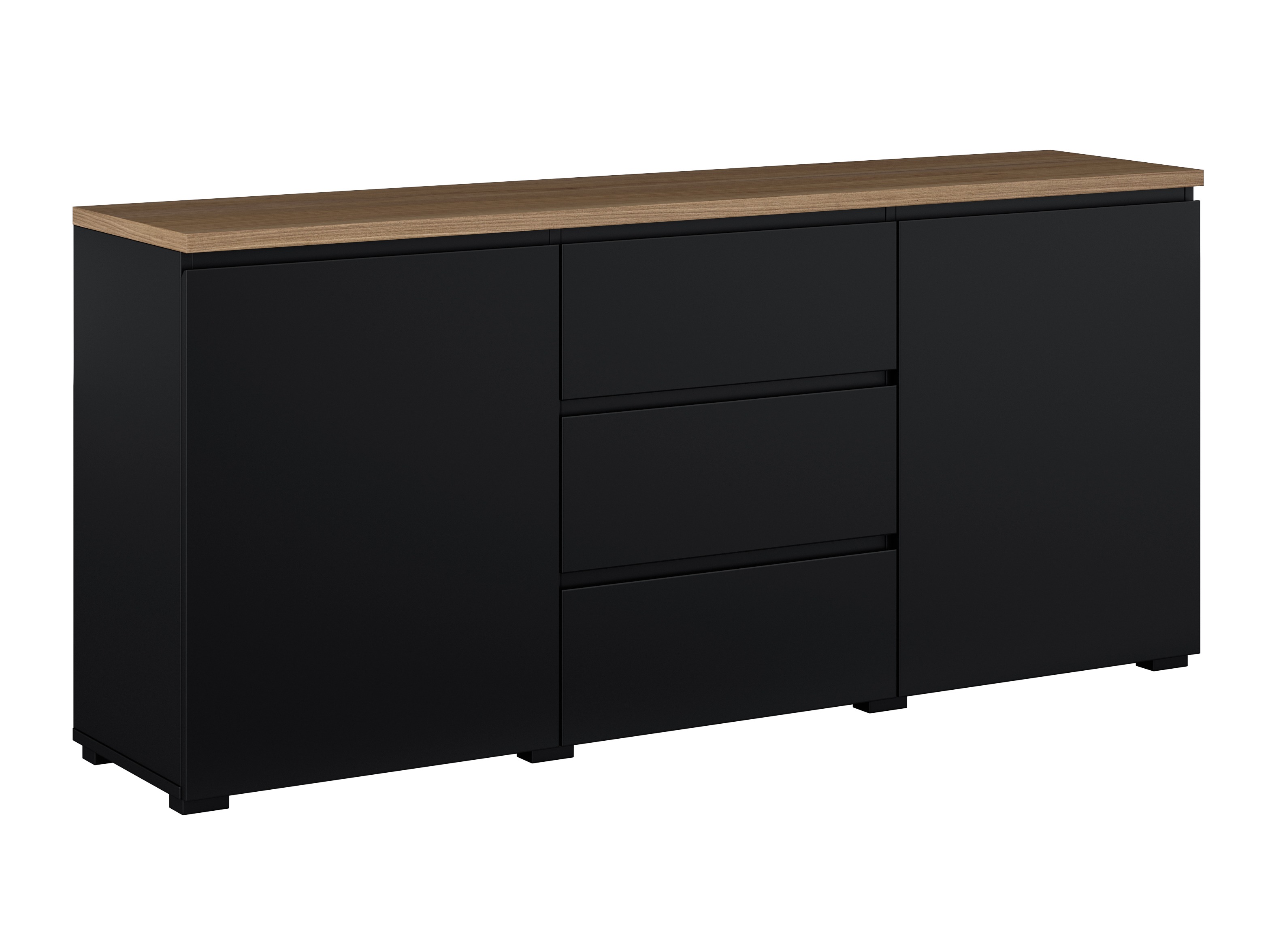 Komoda Baletu 106 (Crna + Hrast)