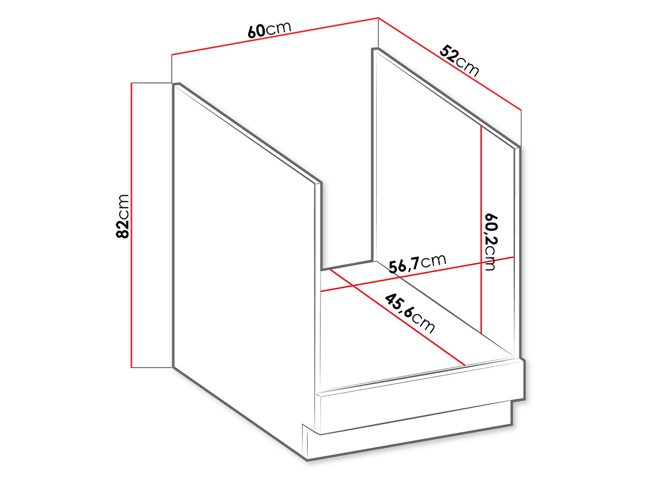 Modularni ormarić za ugradbene aparate Retro Grey 109