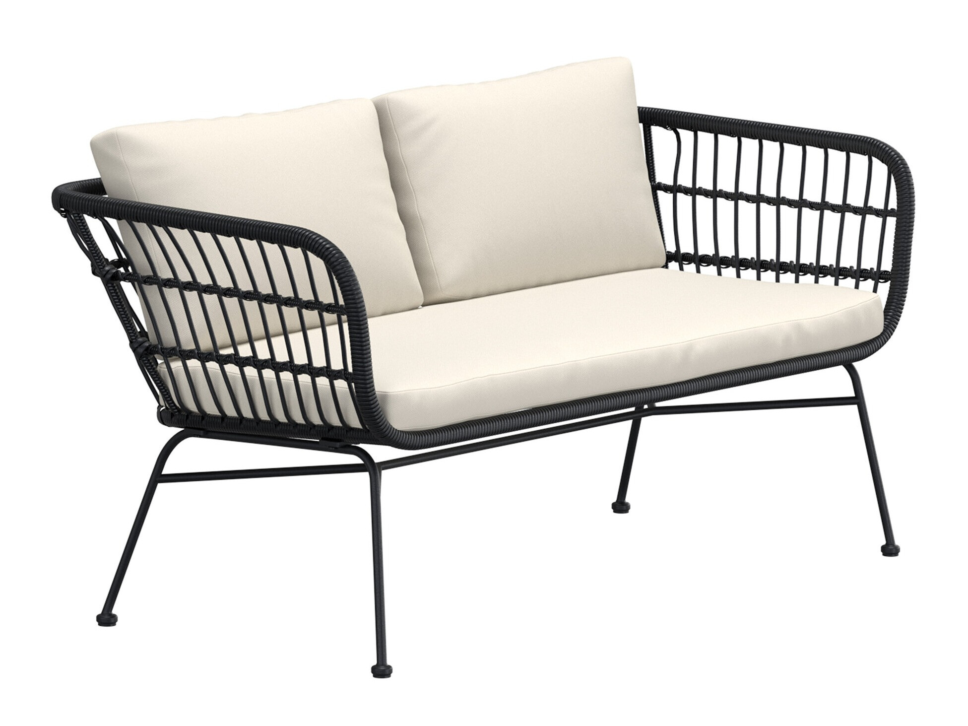 Vrtna sofa Dallas 5187 (Crna + Bež)