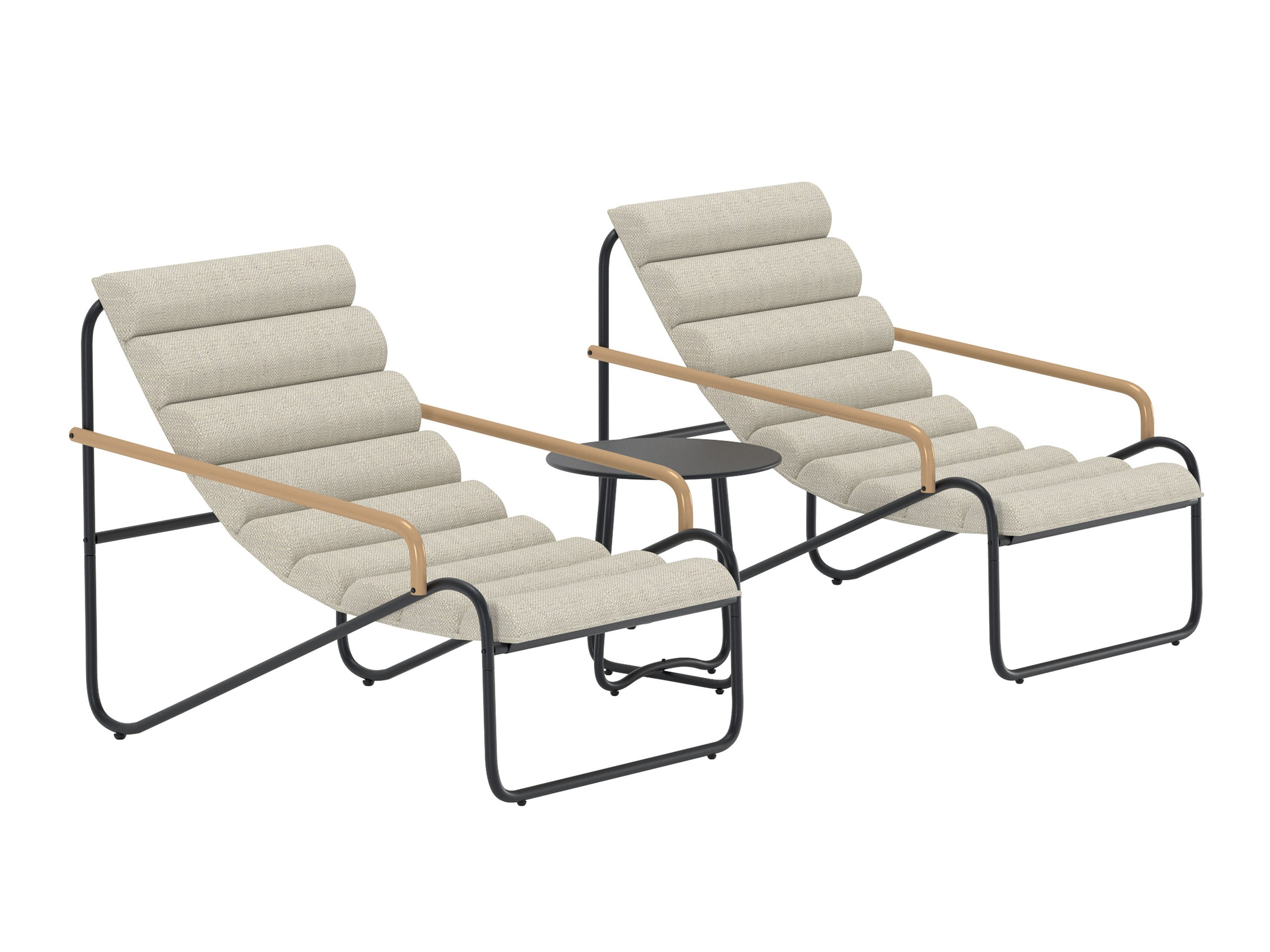 Balkonska garnitura Dallas 5194 (Crna)