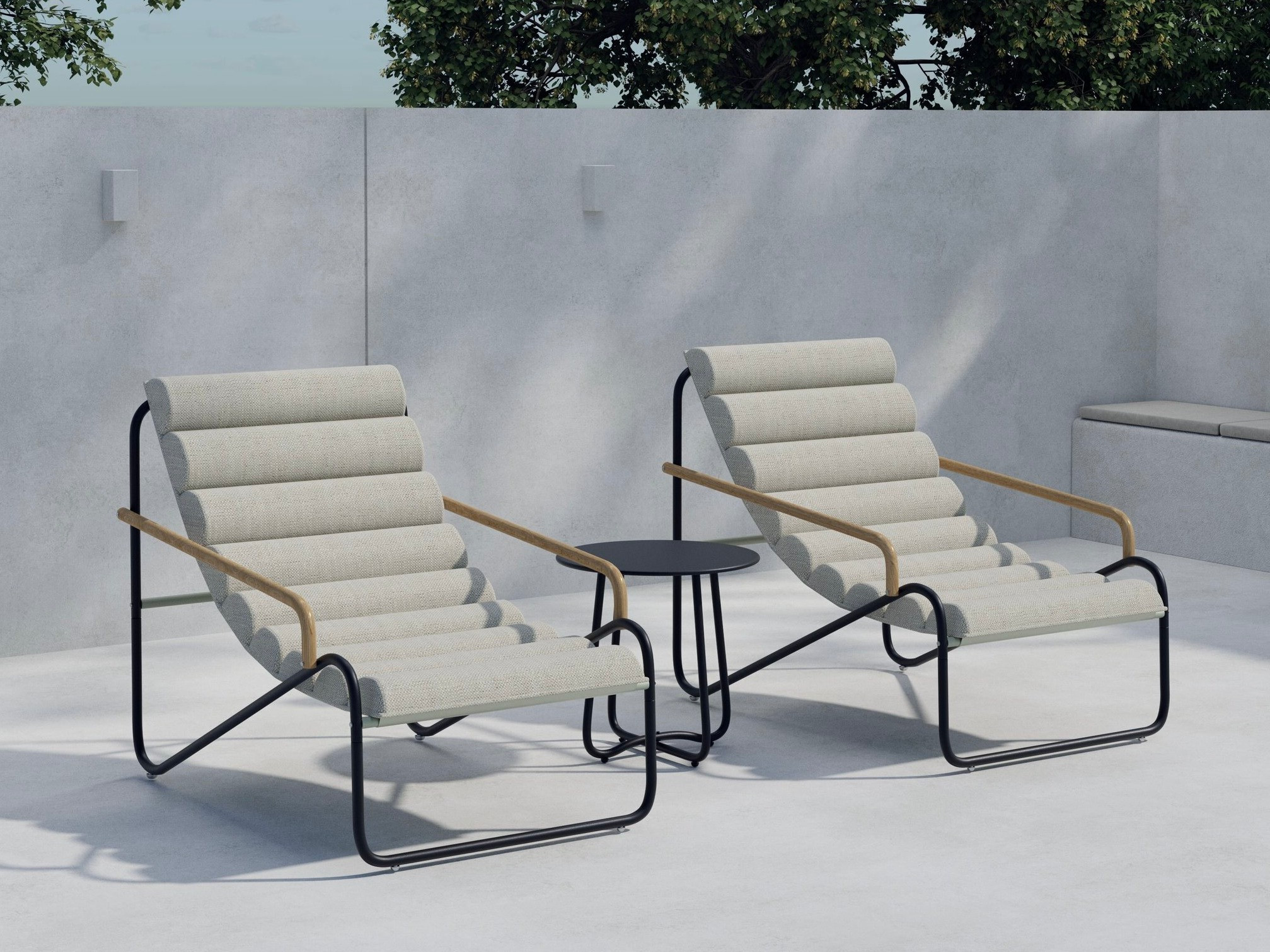 Balkonska garnitura Dallas 5194 (Crna)