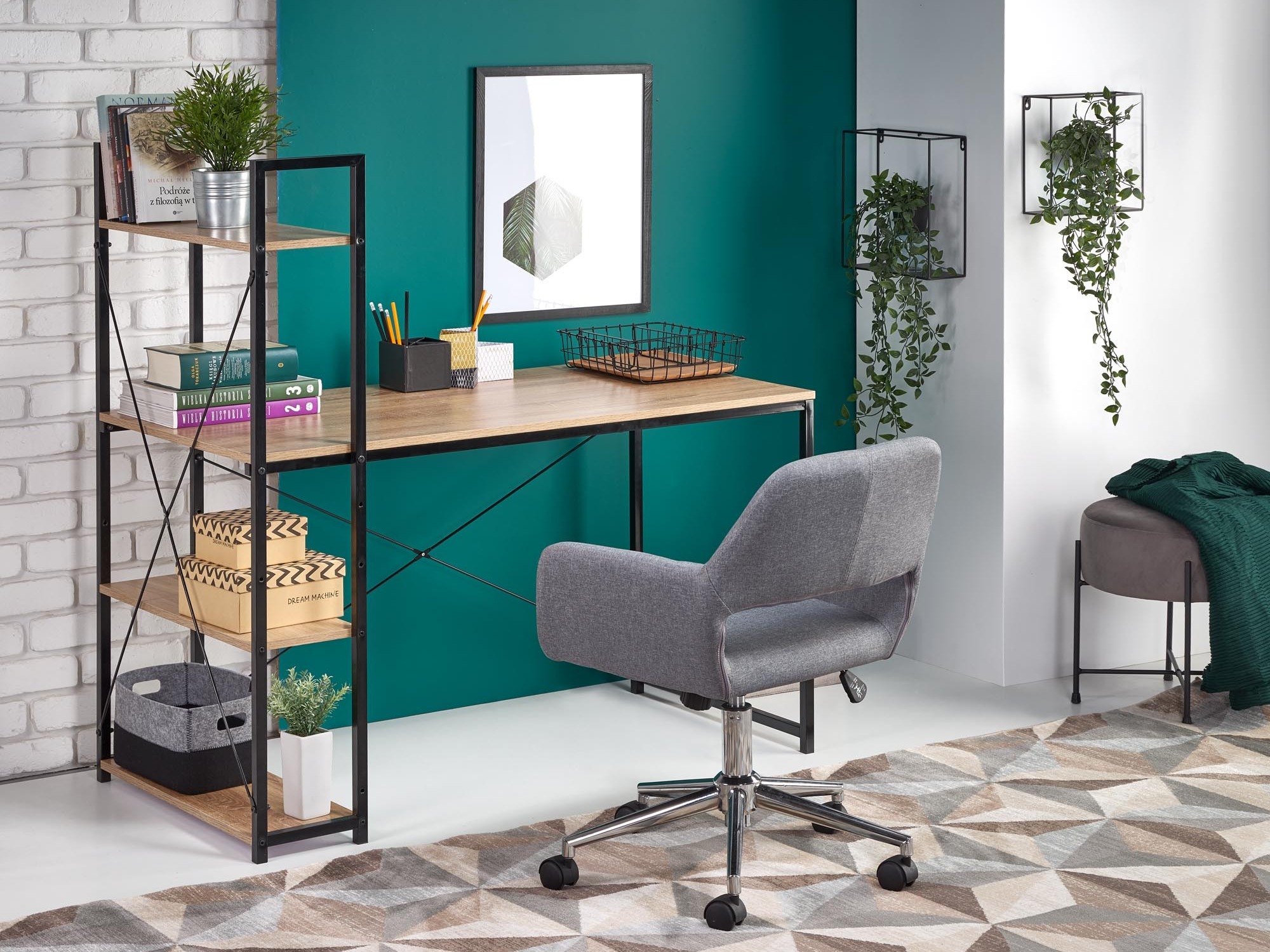 Uredski stol Houston 1888 (Sonoma hrast + Crna)