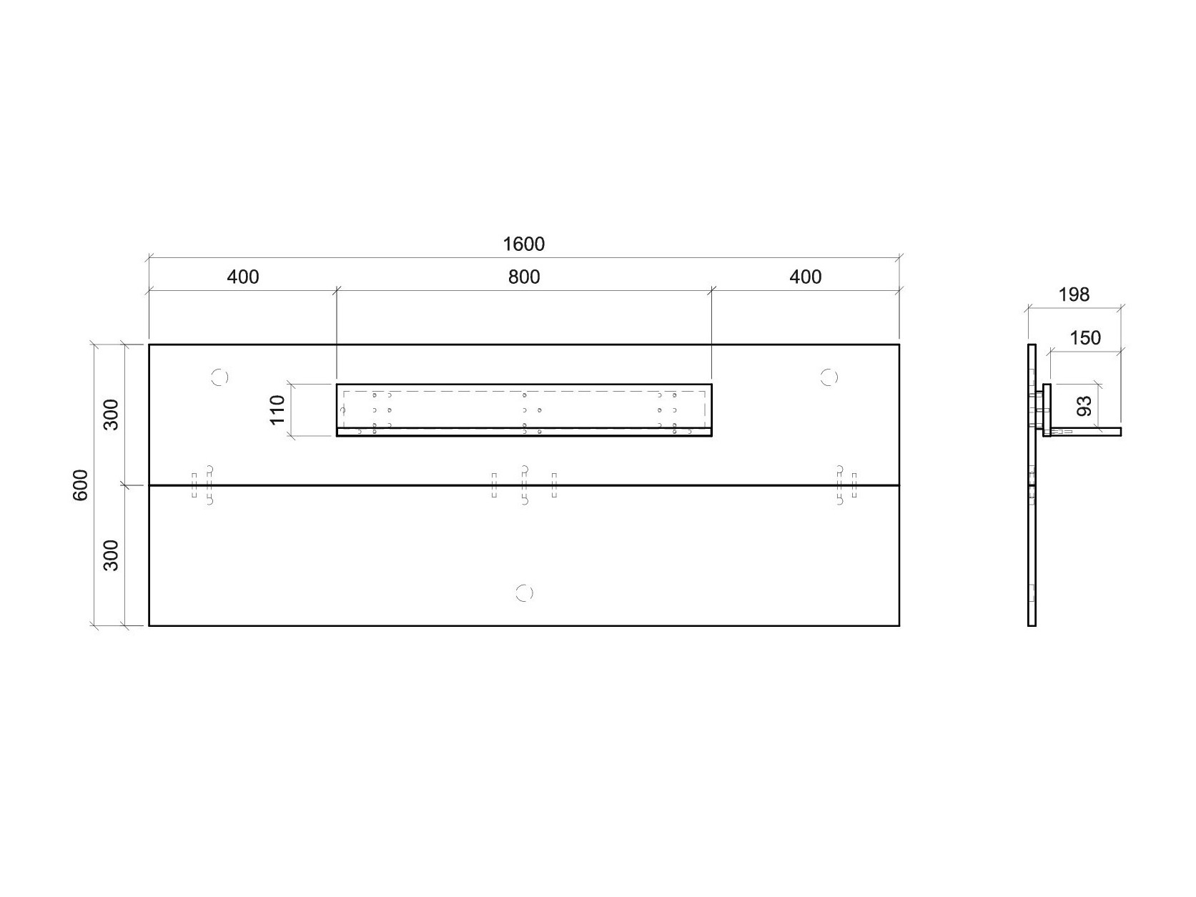 Zidna polica Salsalo 108