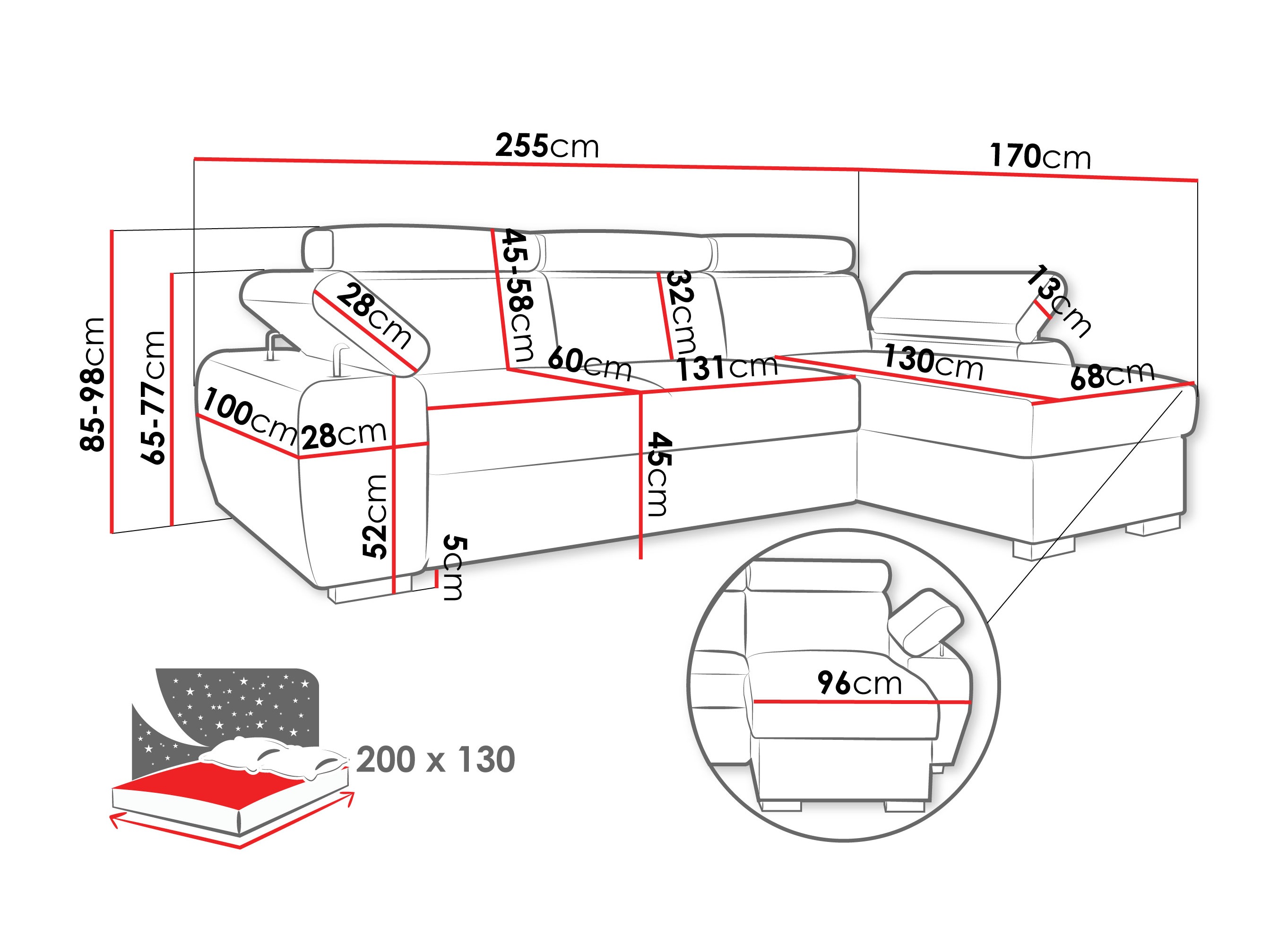 Kutna garnitura Columbus 252 (Lumo 65)