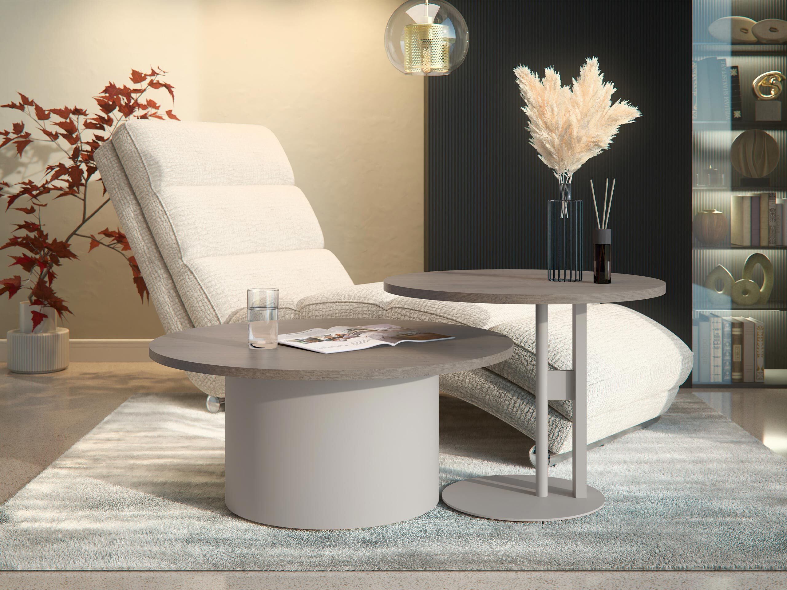 Set stolića za kavu Oswego 160 (Hrast)