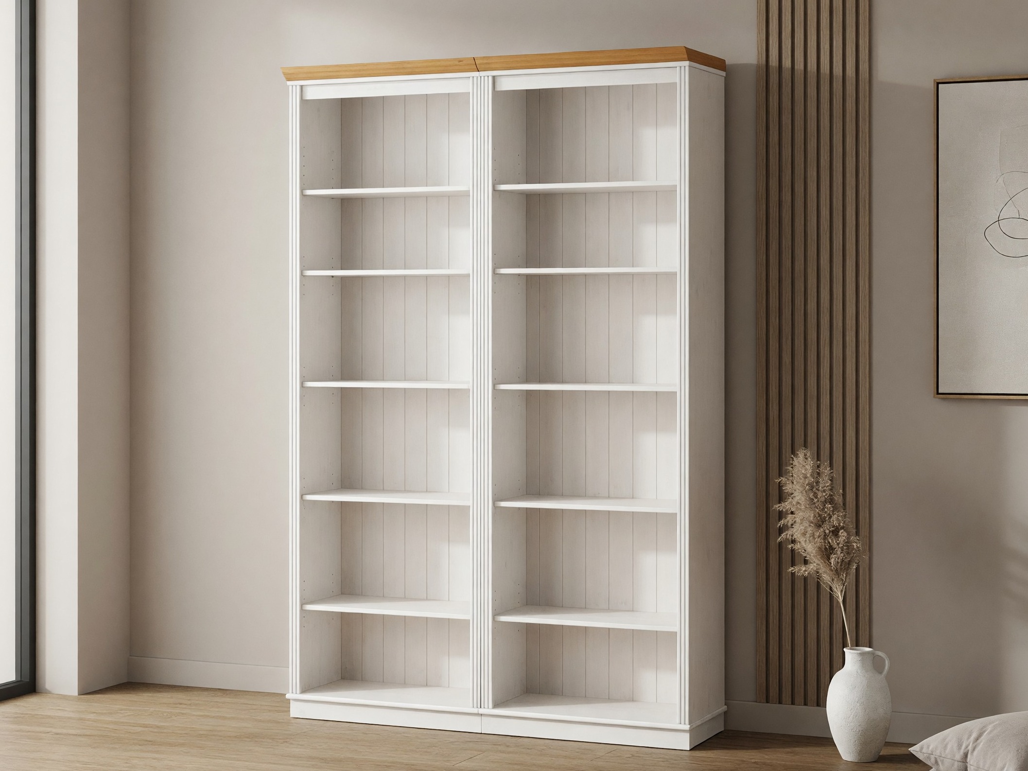 Set polica Saltoro 116 (Bijela + Hrast u boji meda)