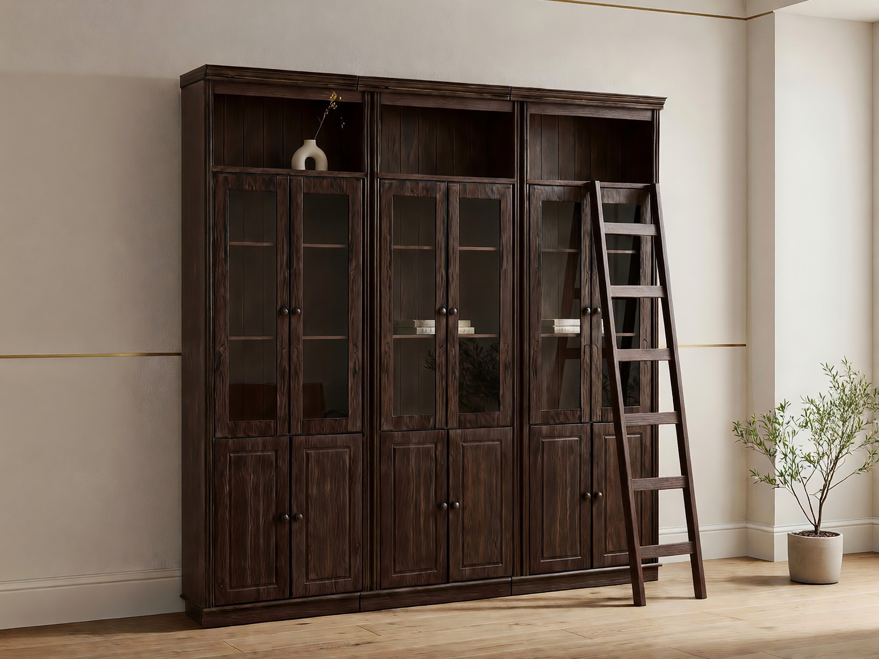 Set polica Saltoro 130 (Tamno smeđa)