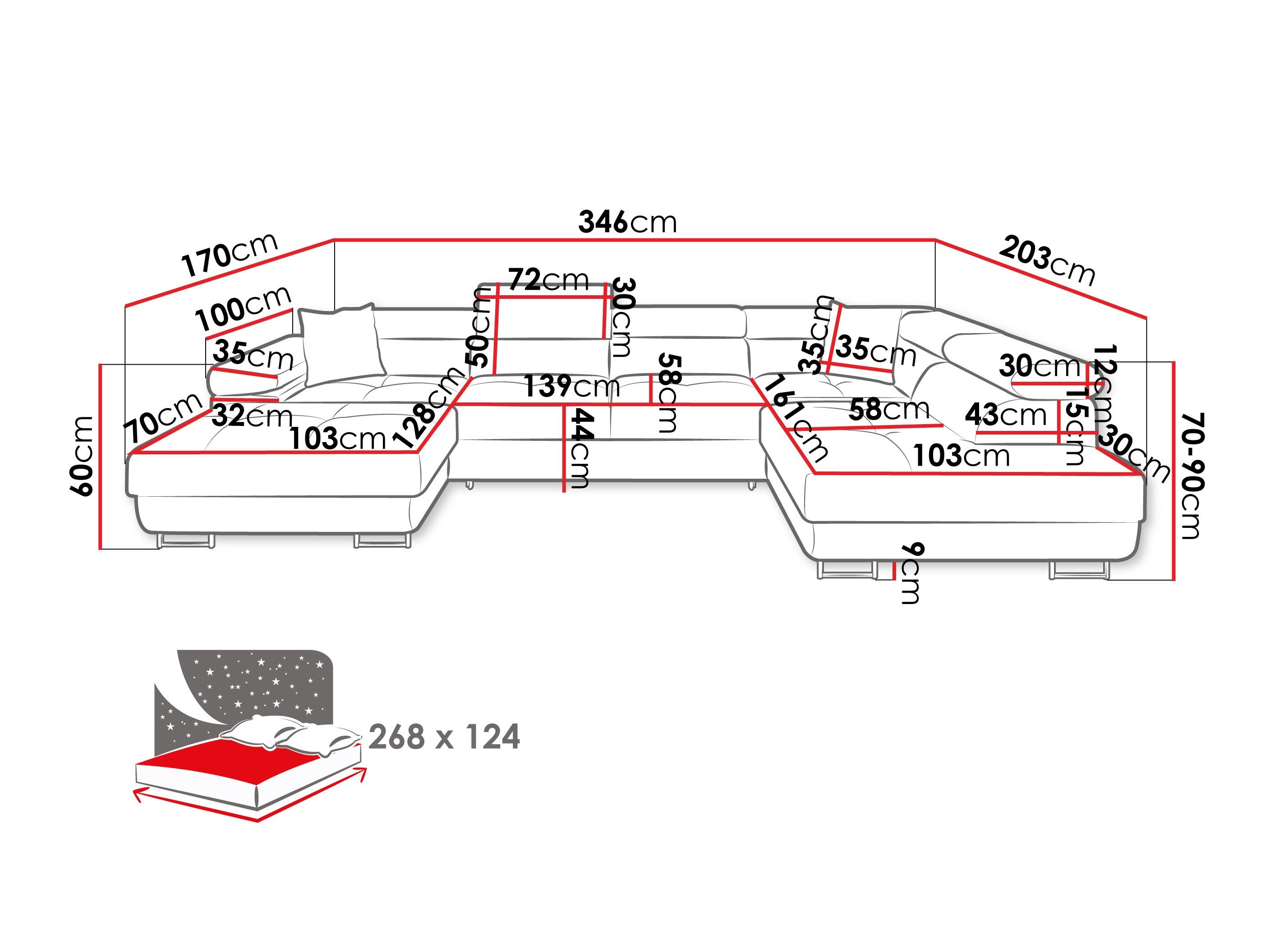 Kutna garnitura Comfivo Vinetum III (Manila 02)