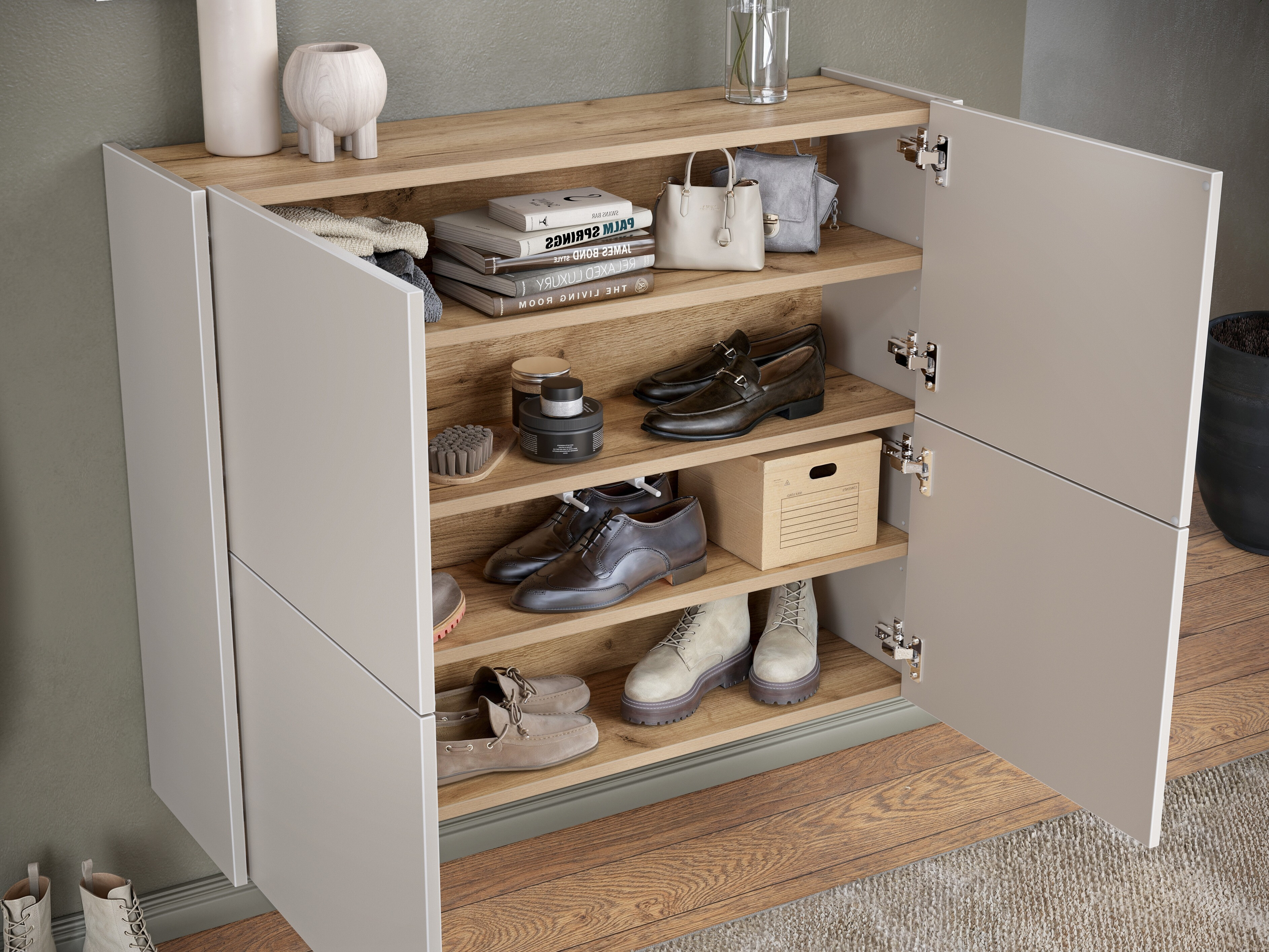 Ormarić za cipele Levfena 101 (Kašmir + Navarra hrast)