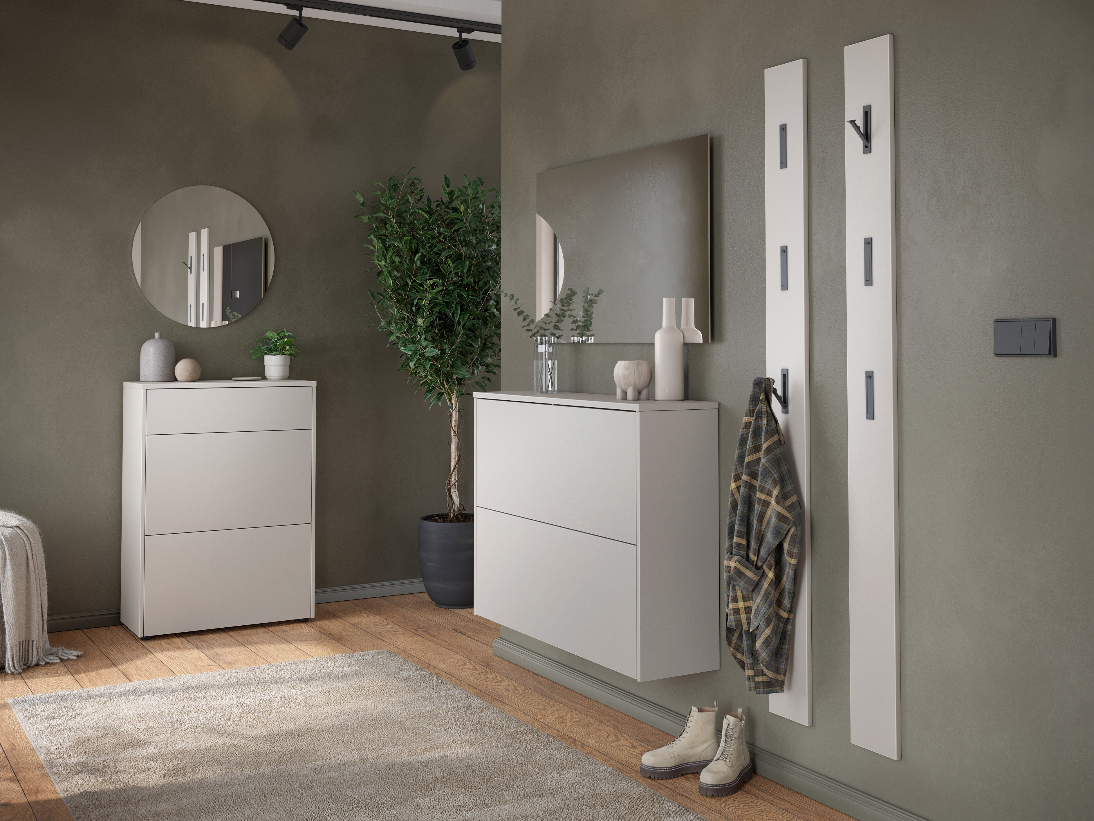 Ormarić za cipele Levfena 102 (Kašmir + Navarra hrast)