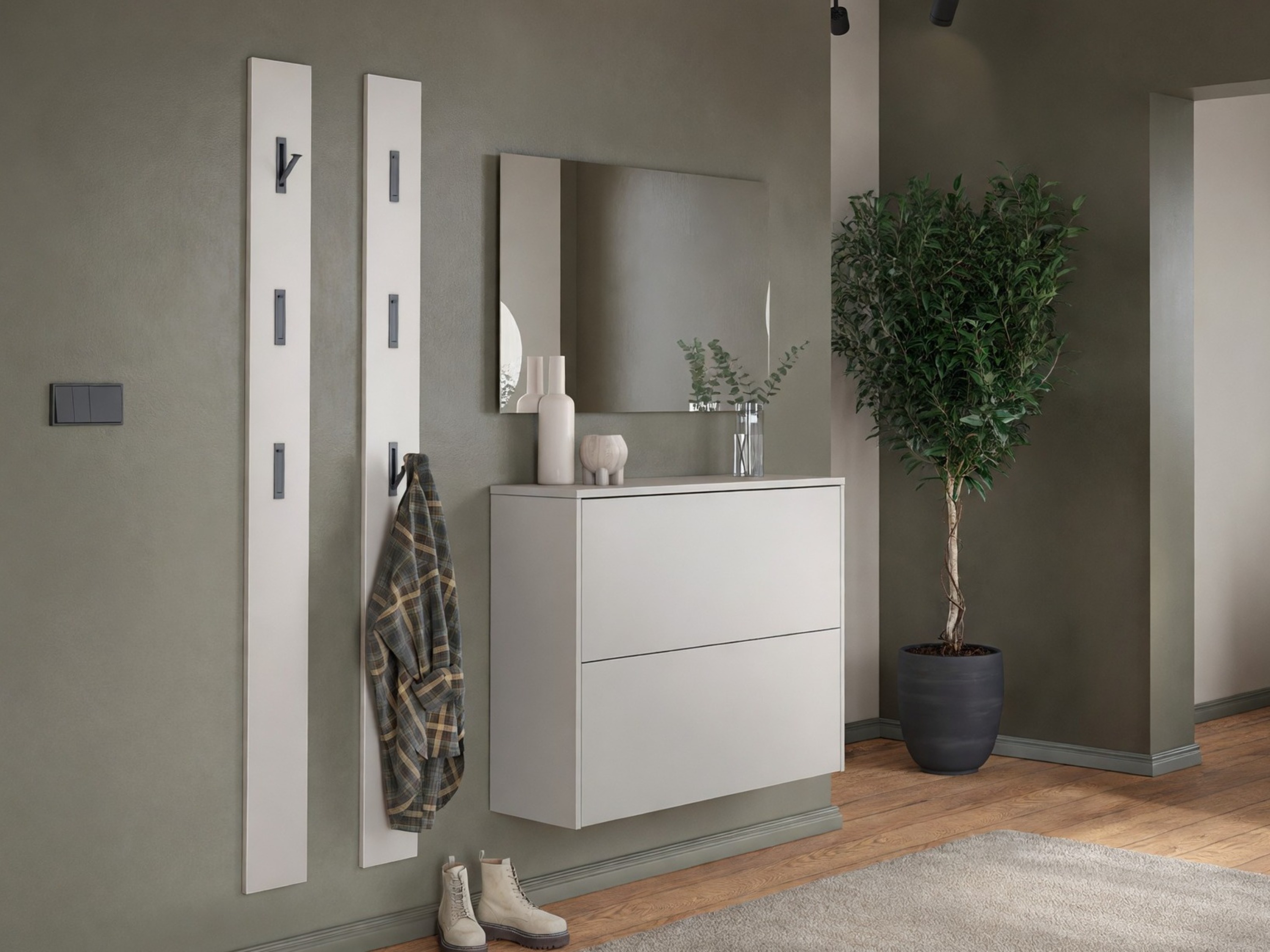 Set za hodnik Levfena 103 (Kašmir + Navarra hrast + Bijela)