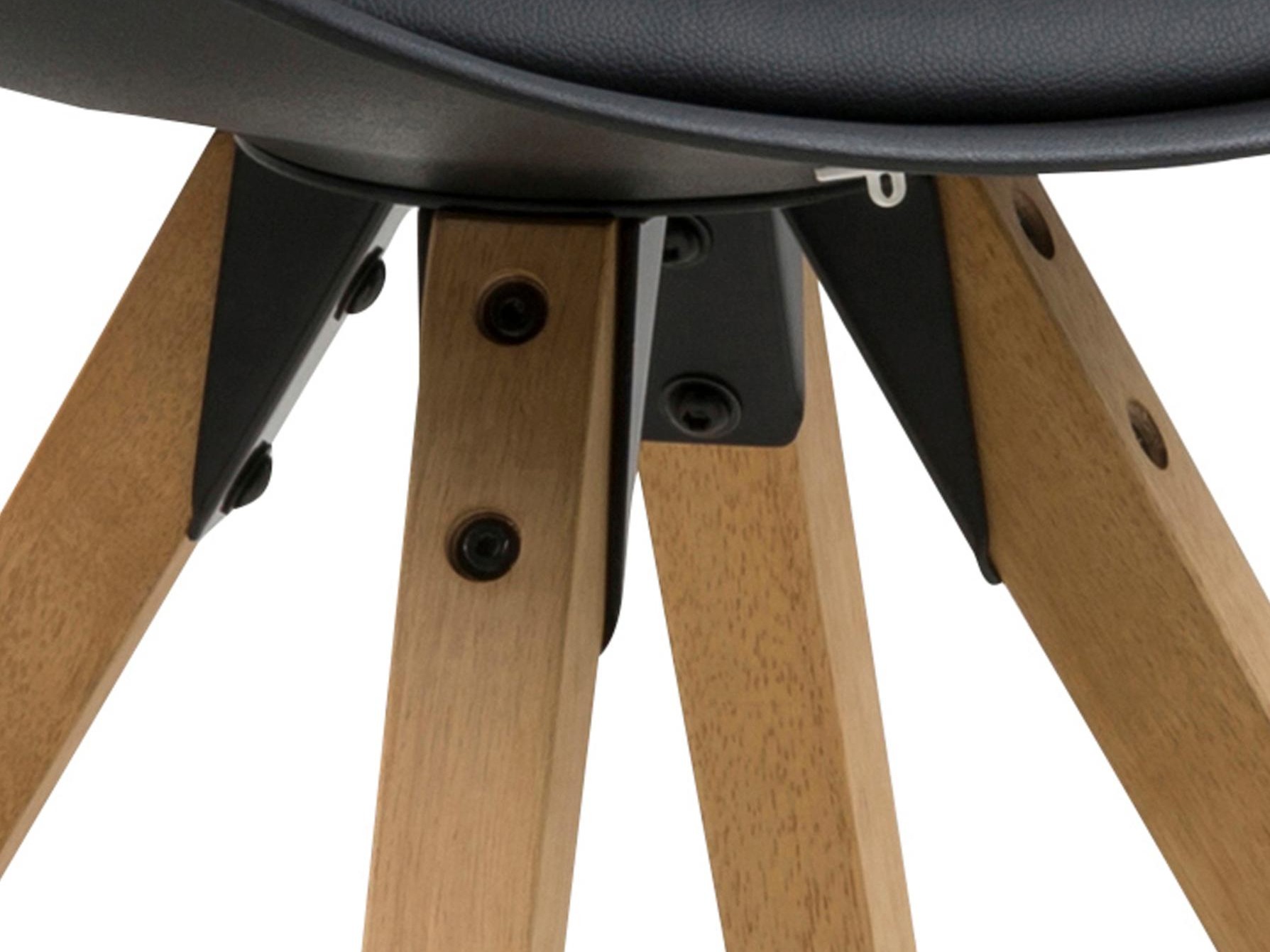 Stolica Norsica 133 (Crna + Svijetlo drvo)