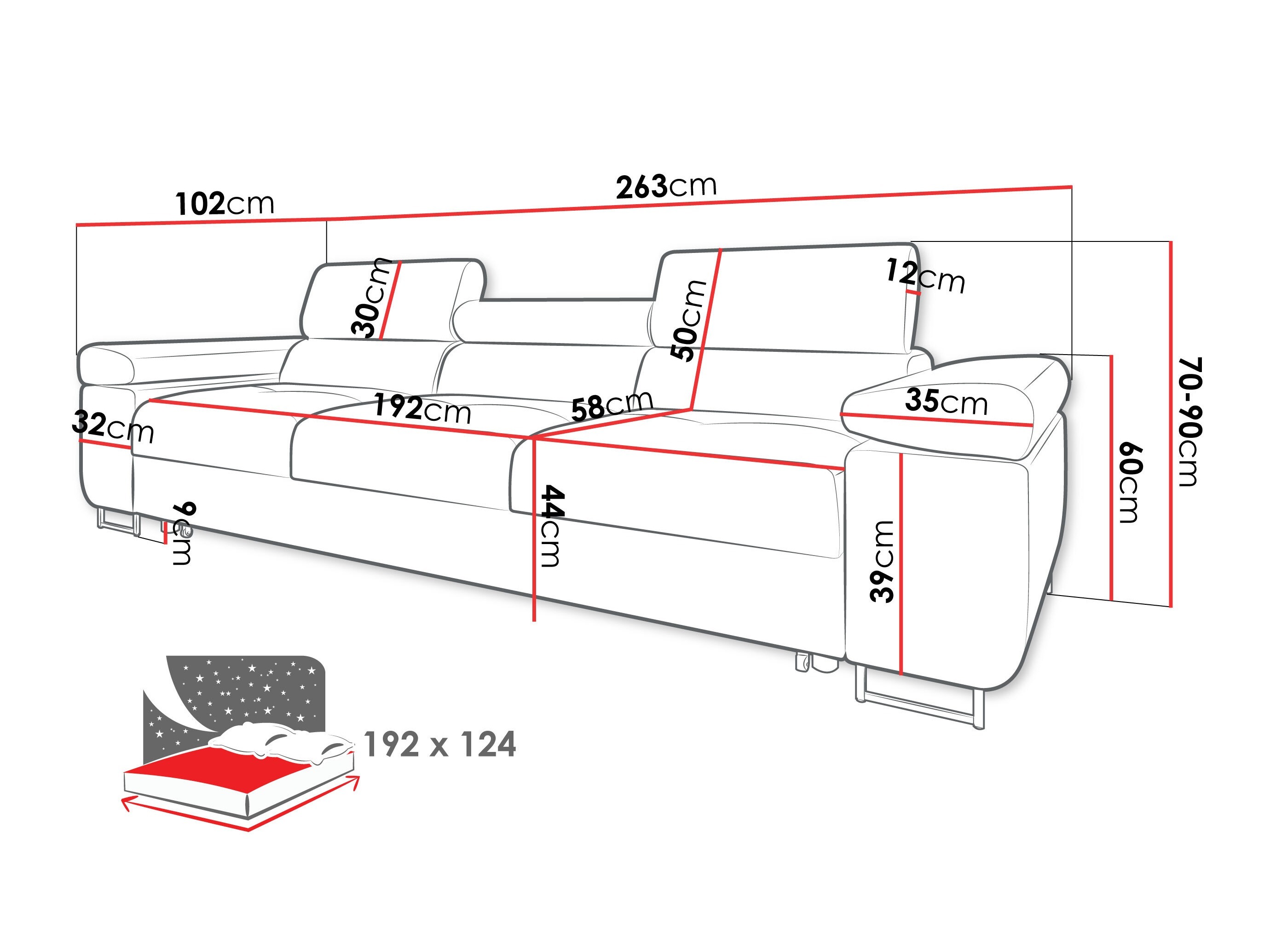 Kauč na razvlačenje Comfivo Vinetum (Margo 227.09)
