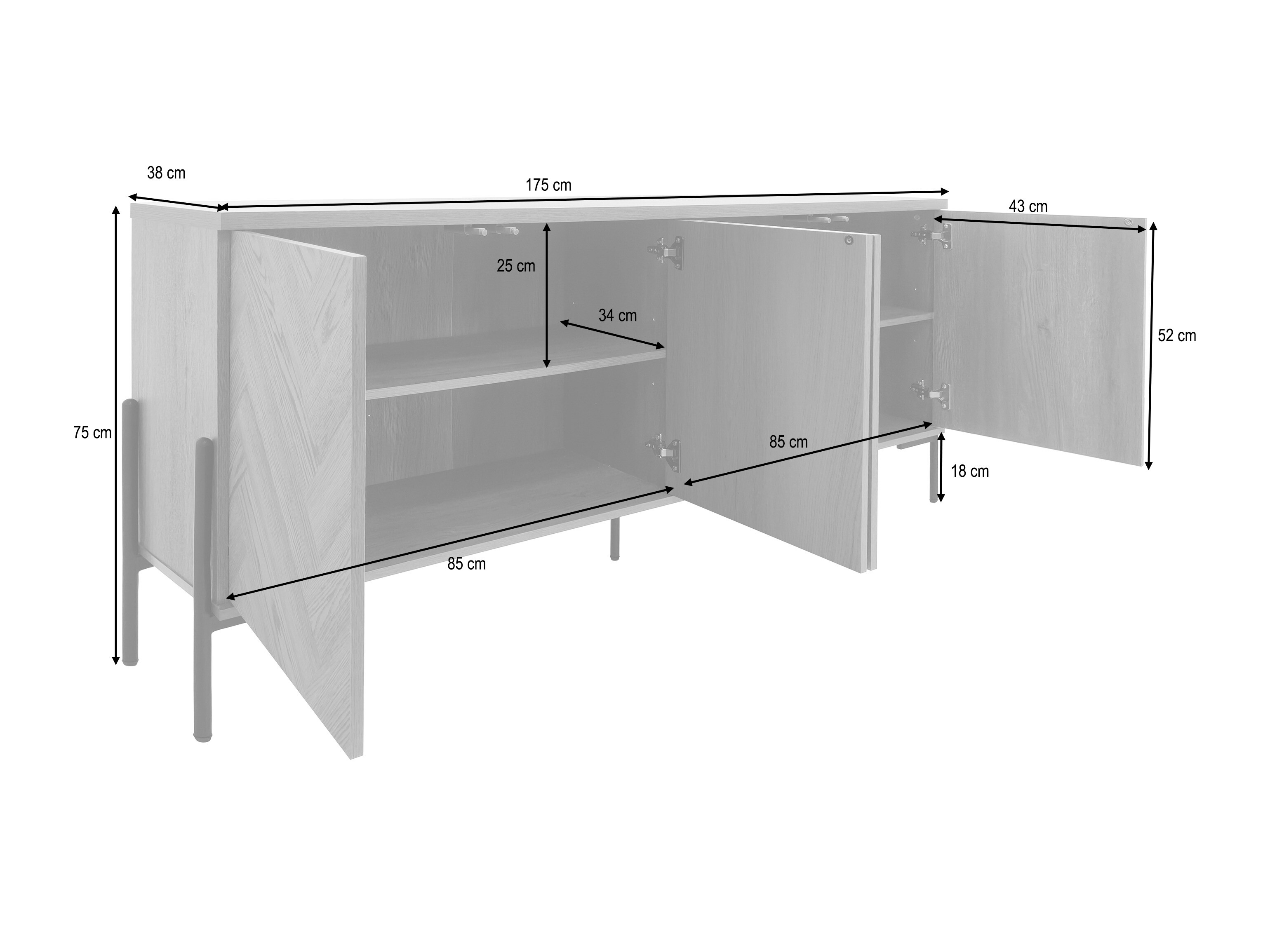 Ormarić Denton 1523 (Hrast)