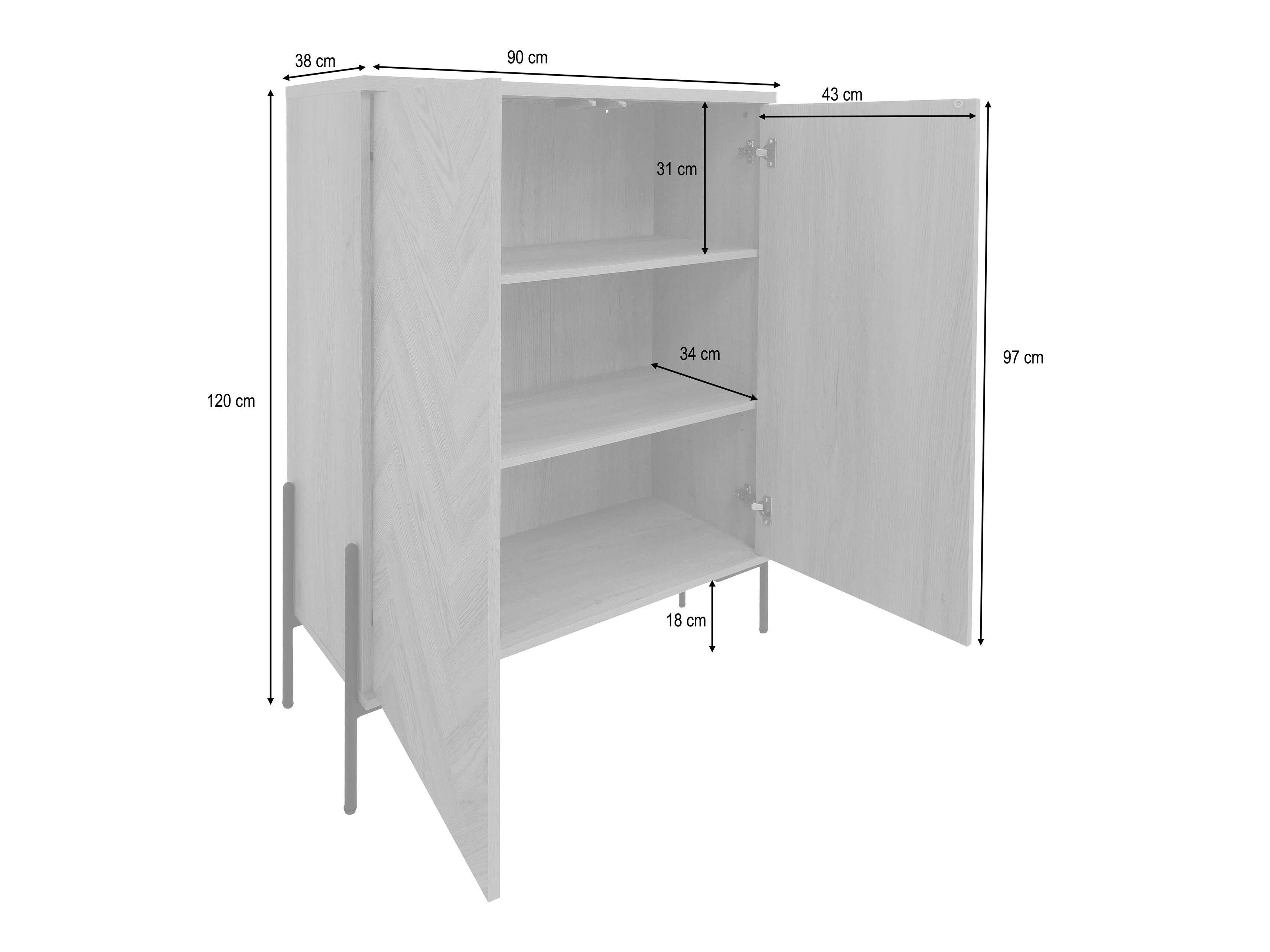 Ormarić Denton 1524 (Hrast)