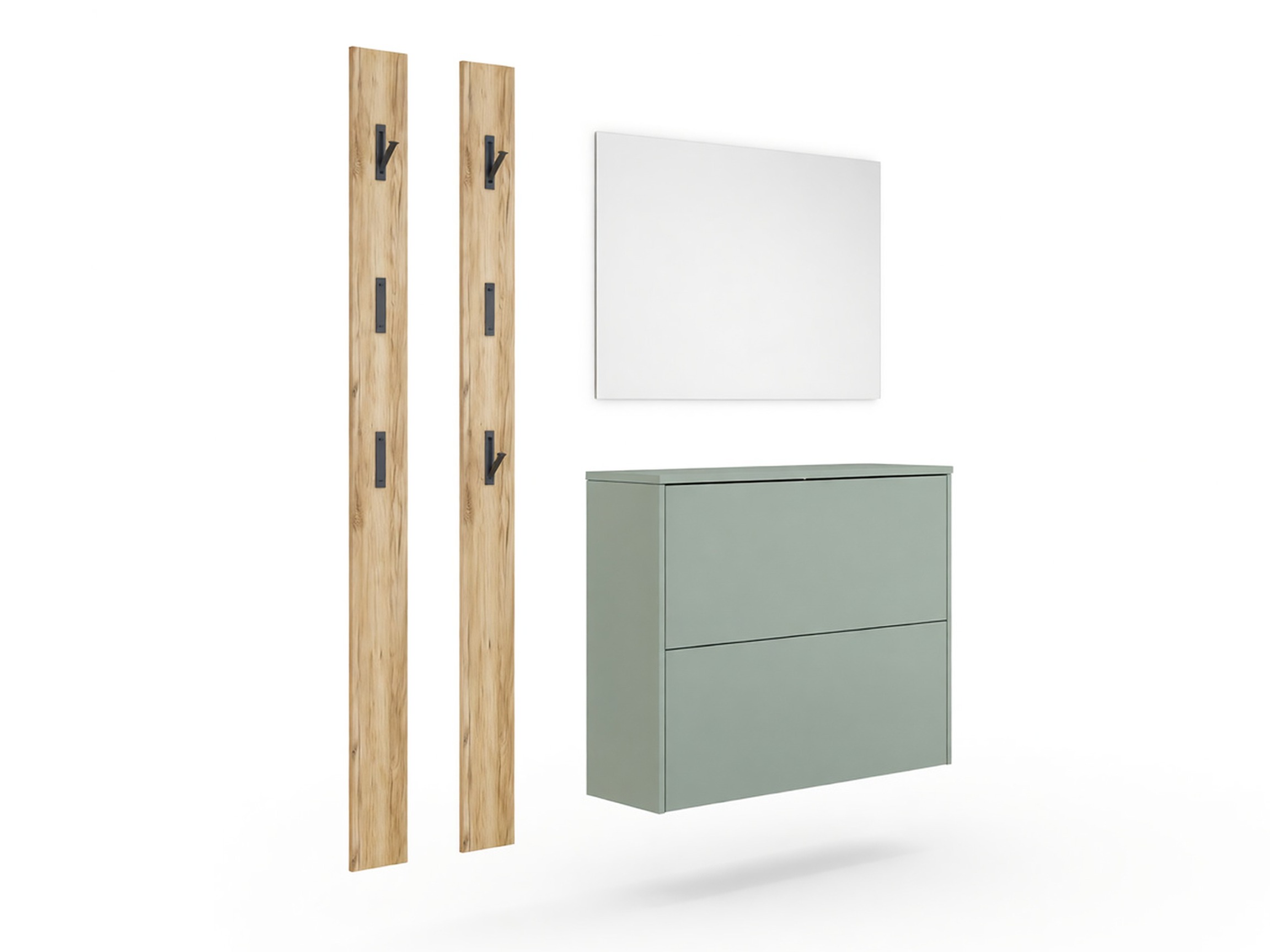 Set za hodnik Levfena 103 (Zelena + Navarra hrast)