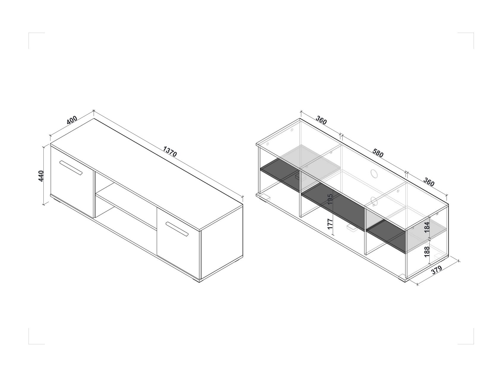 TV stol Cirveso 109 (Sonoma hrast)