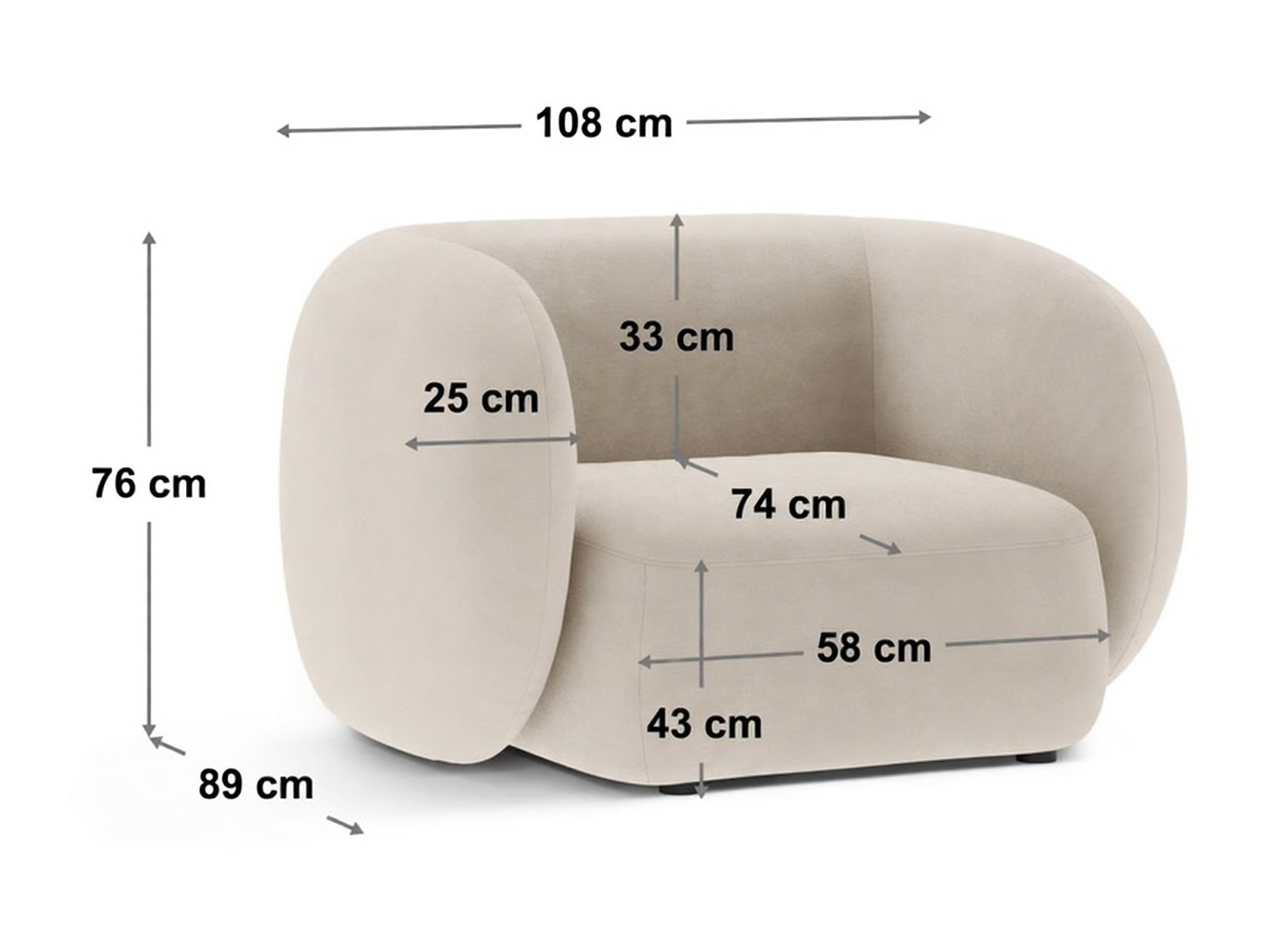 Fotelja Nolala 103 (Baloo 2073)