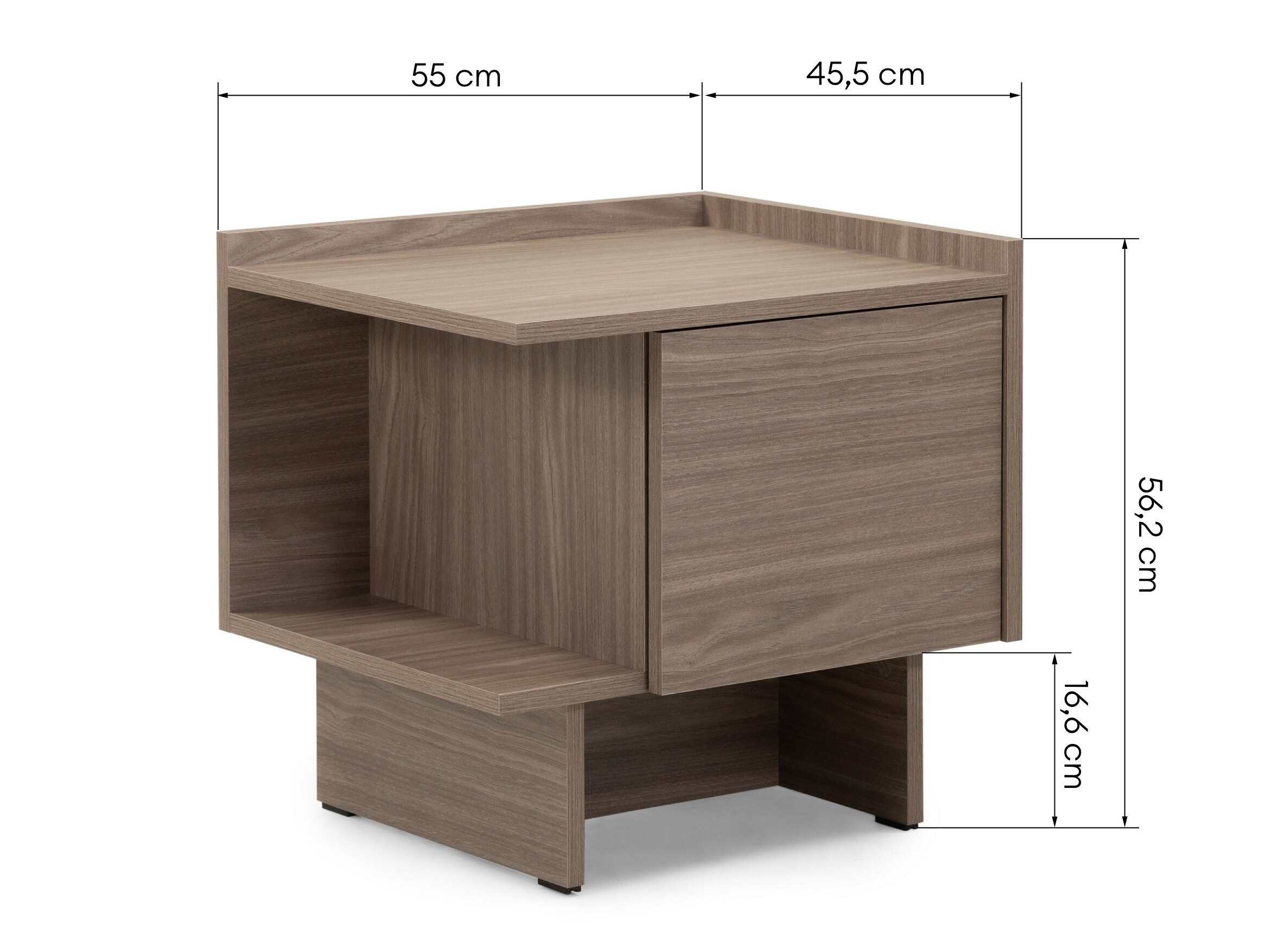 Noćni ormarić Sosone 102 (Tamni hrast)