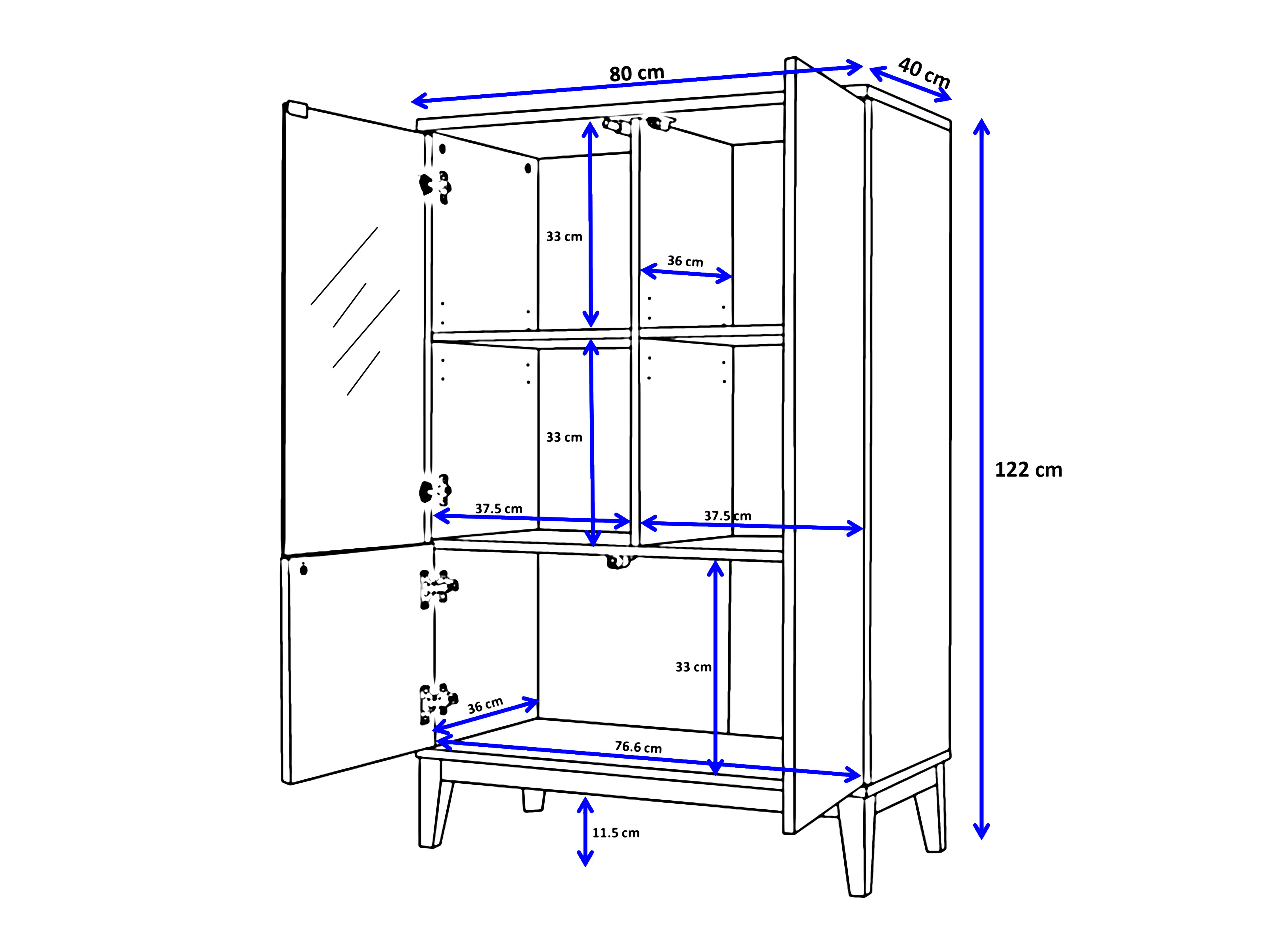 Ormarić Felmelo 102 (Bijela + Hrast Wotan)