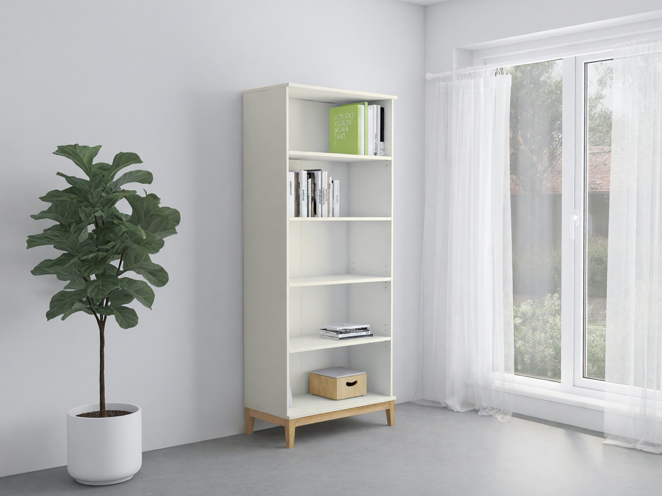 Polica Felmelo 101 (Bijela + Hrast Wotan)