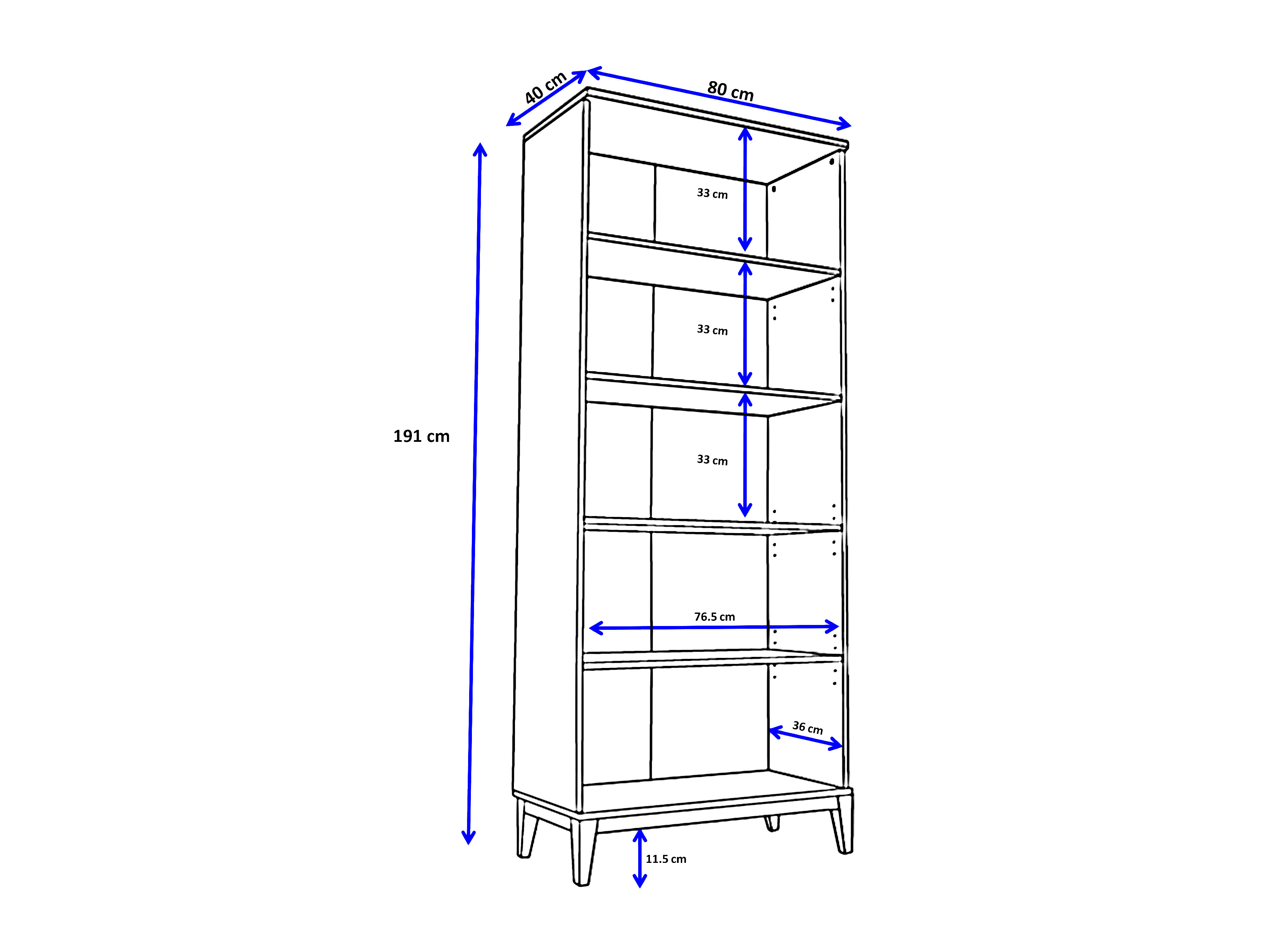 Polica Felmelo 101 (Siva + Hrast Wotan)