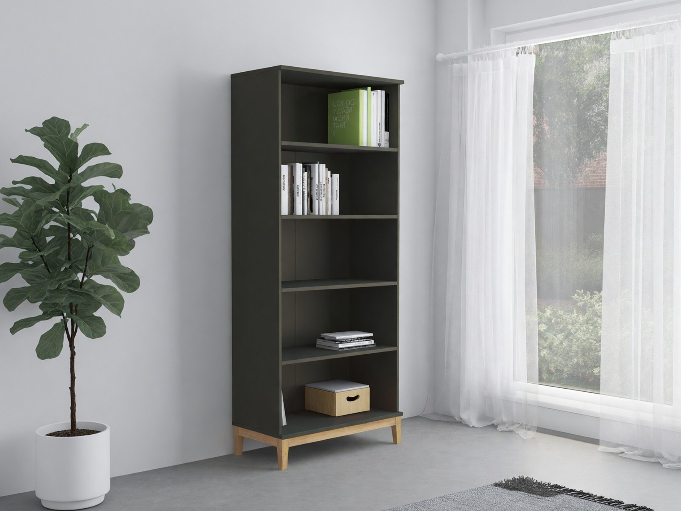 Polica Felmelo 101 (Siva + Hrast Wotan)