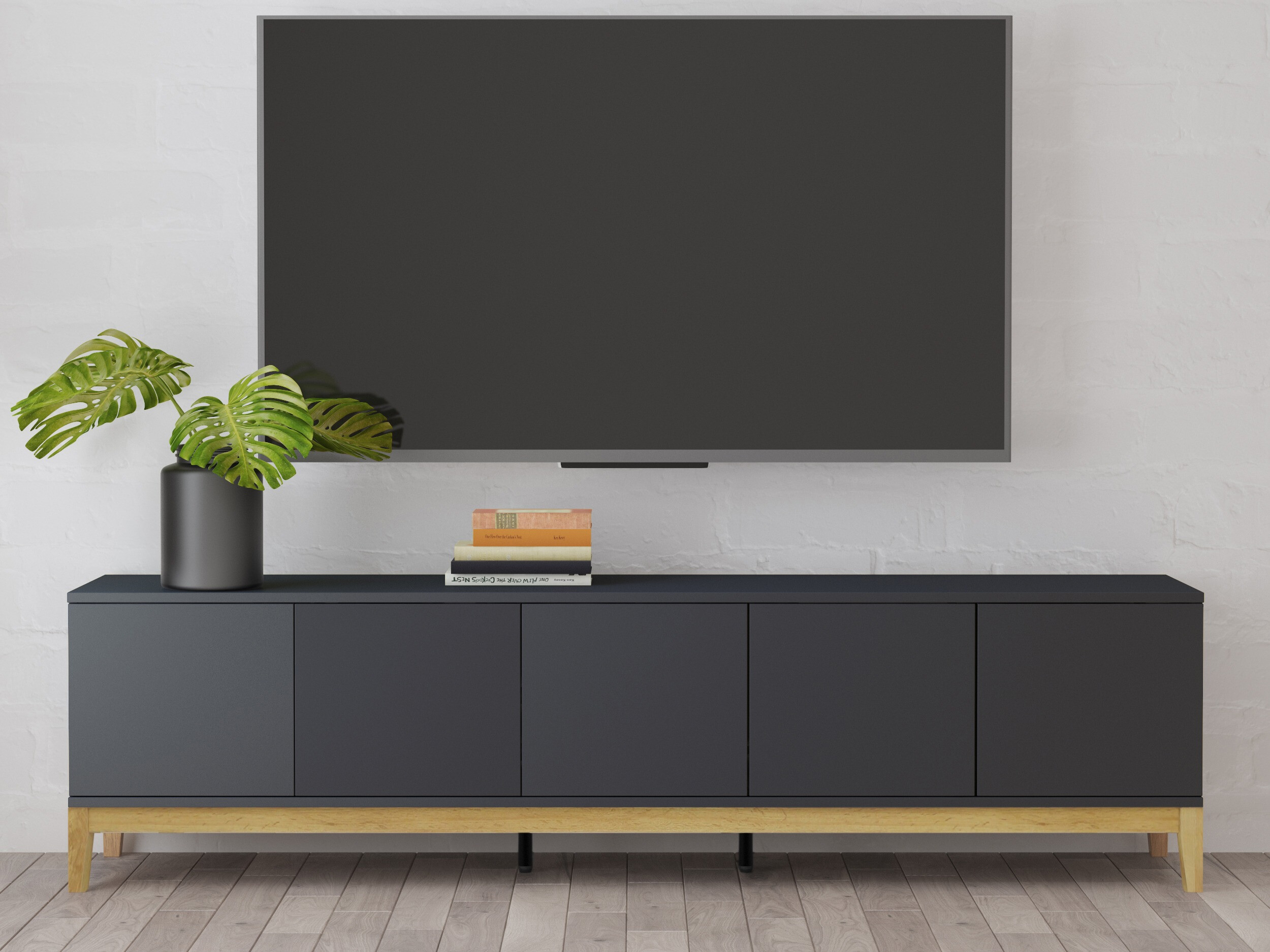 TV stol Felmelo 100 (Siva + Hrast Wotan)