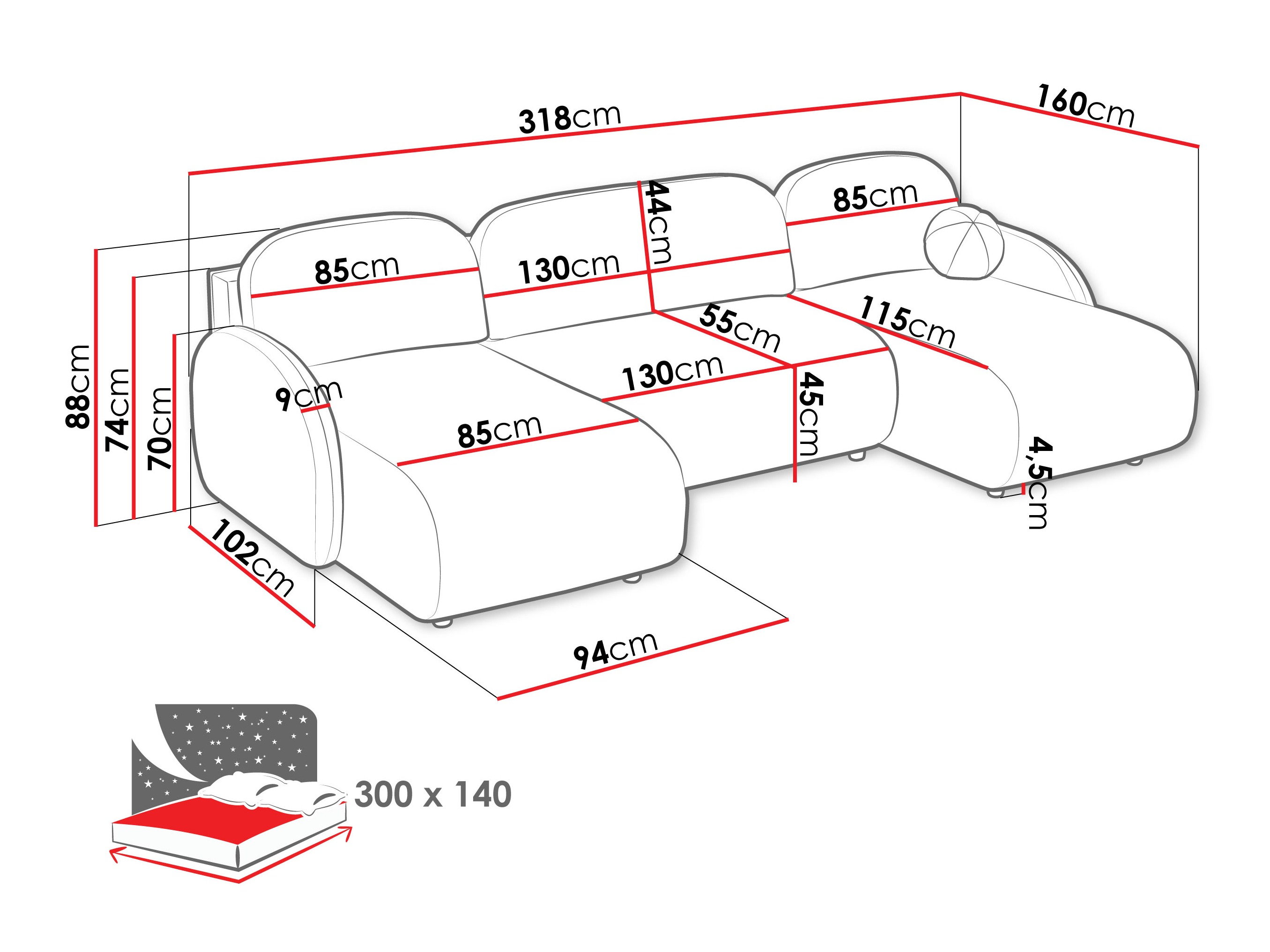 Kutna garnitura SC10167 s oštećenim pakiranjem