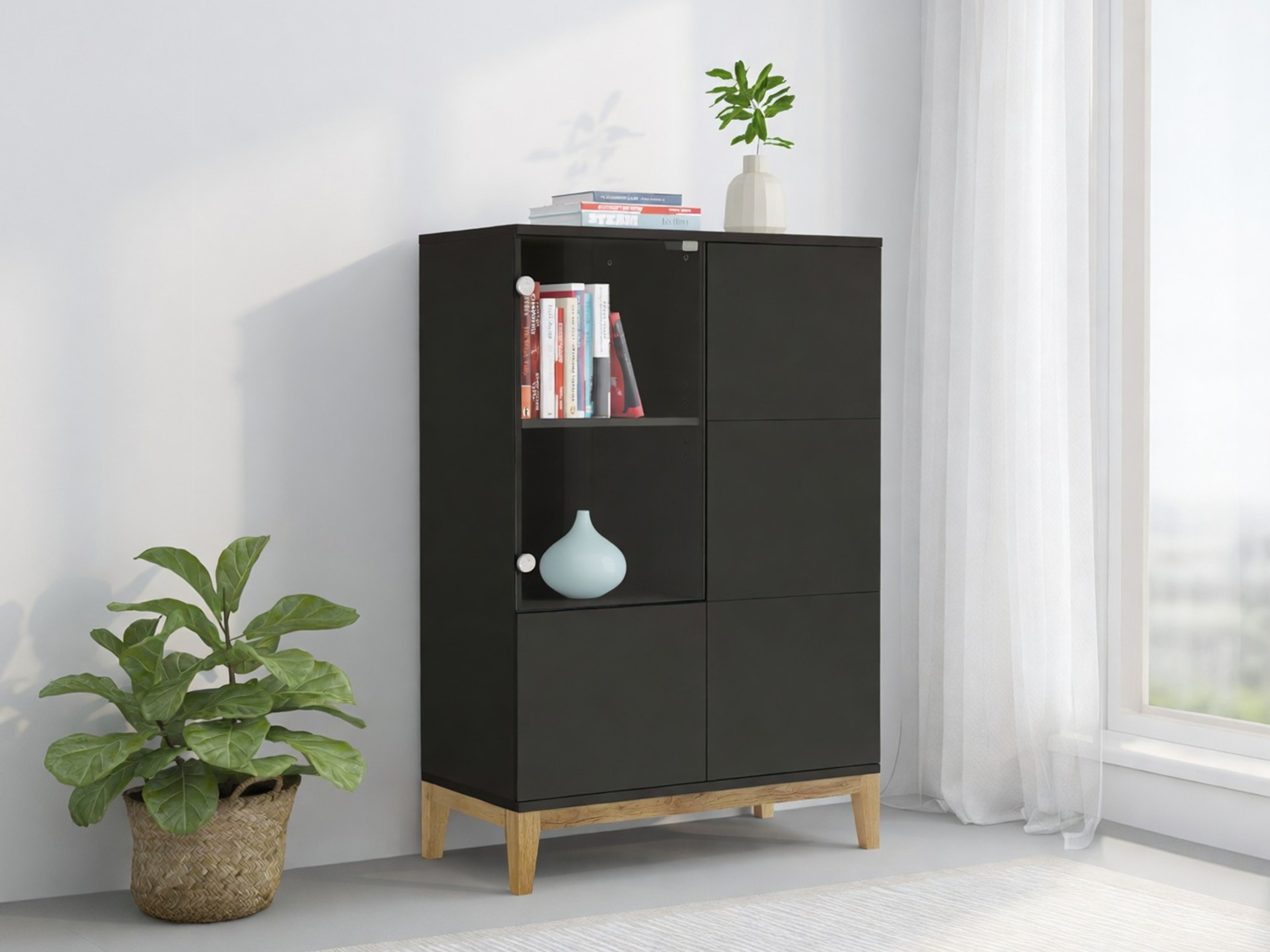 Ormarić Felmelo 102 (Siva + Hrast Wotan)