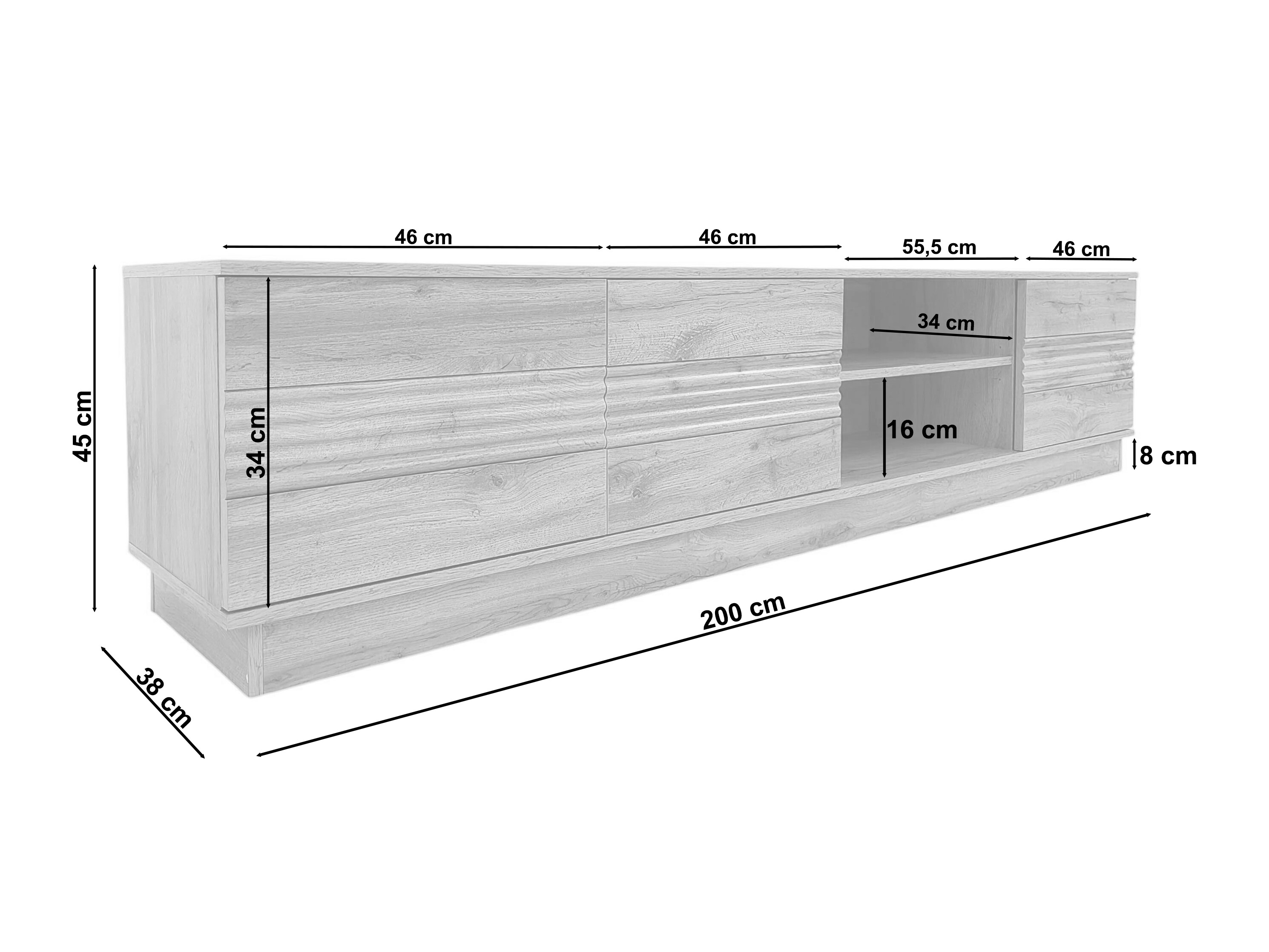 TV stol Denton 1526 (Bijela)