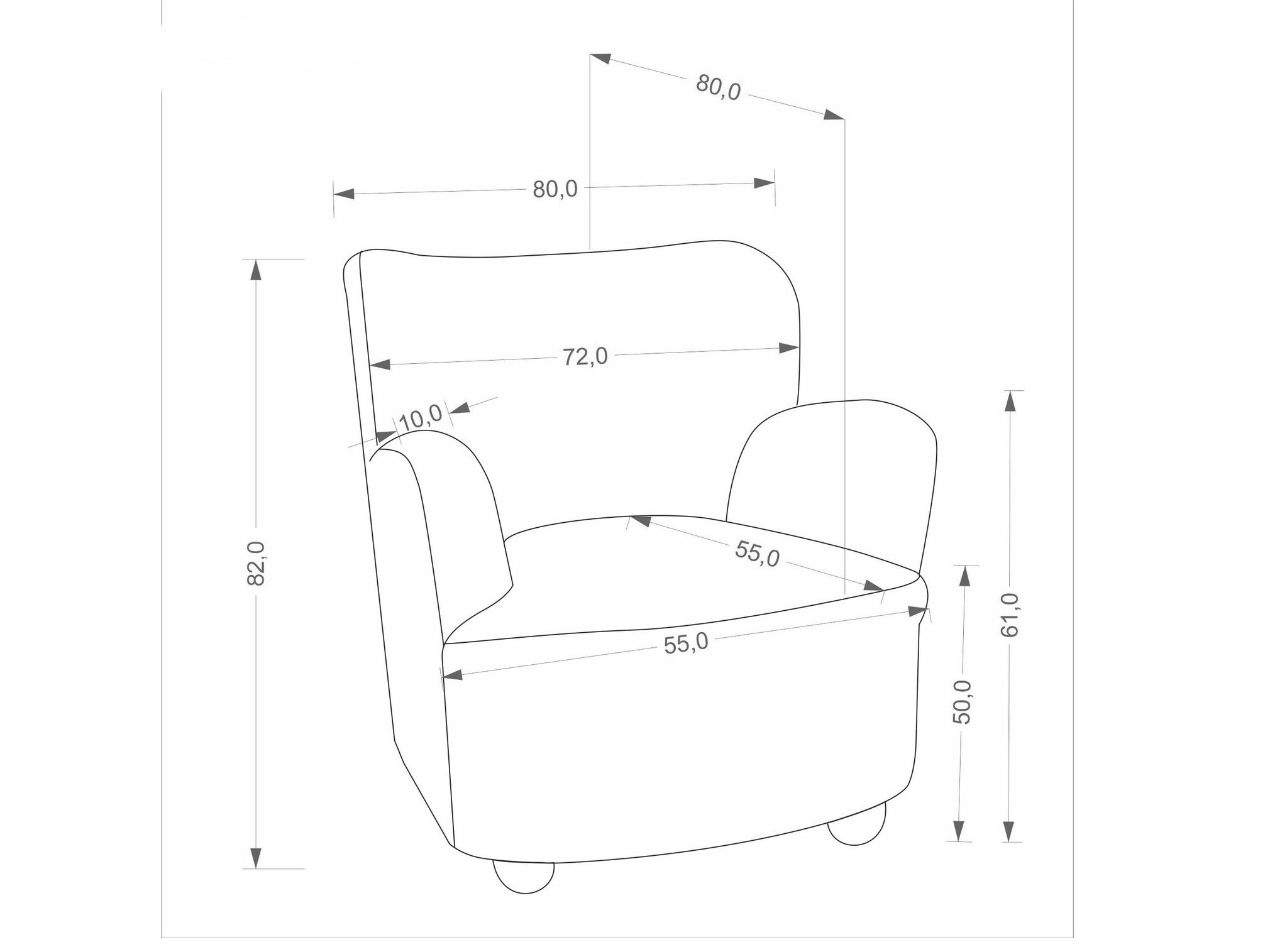 Fotelja Houston 2097 (Svijetlo smeđa)