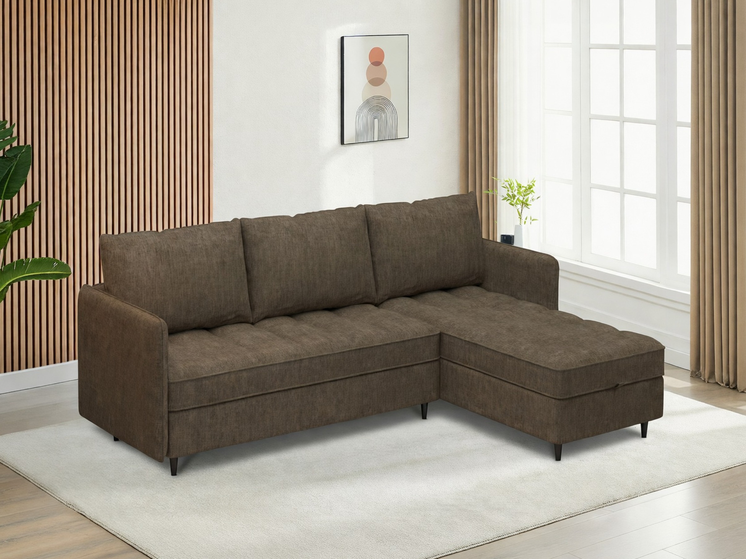 Kutna garnitura Denton 1529 (Smeđa)